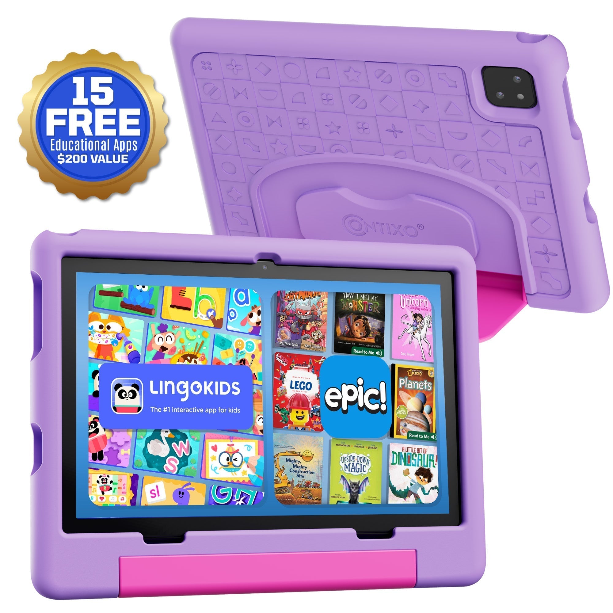 Contixo A10 | 10" Kids Tablet, 2026 Model, Epic! and Lingokids, 64GB-thumbmail-4