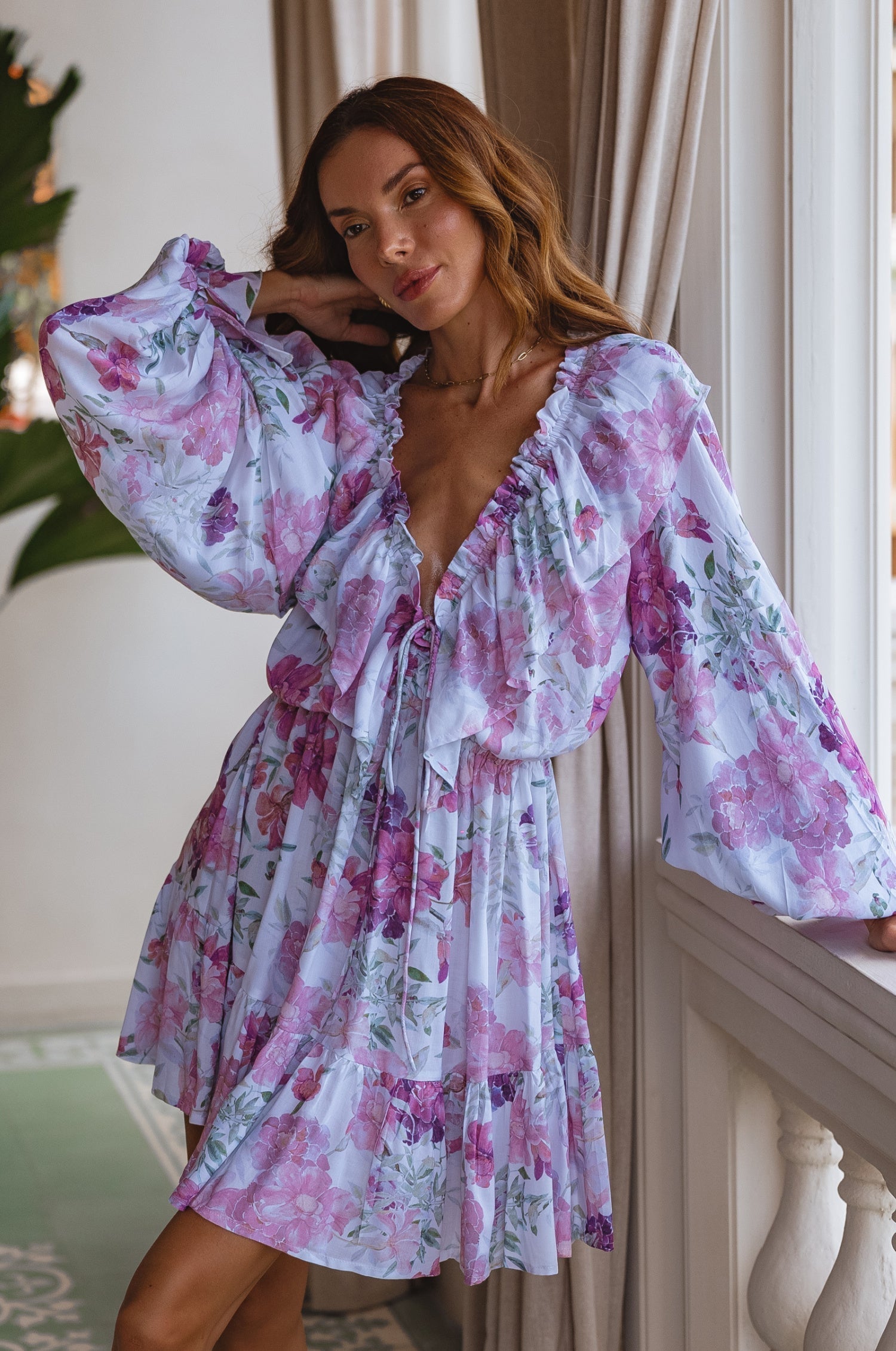 Alice Long Sleeve Mini Dress-thumbmail-1