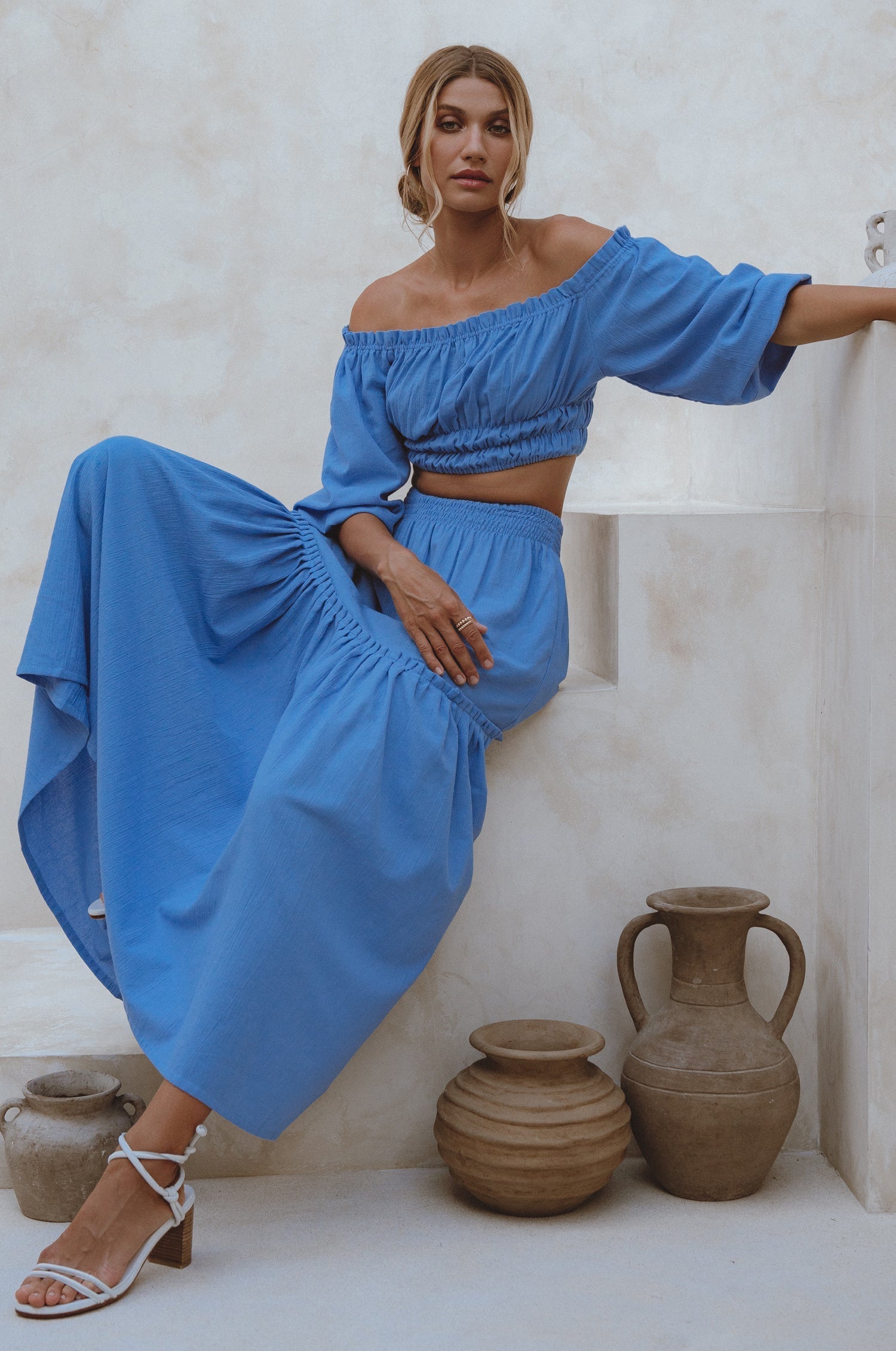 Annabelle Boho Linen Maxi Skirt-thumbmail-1