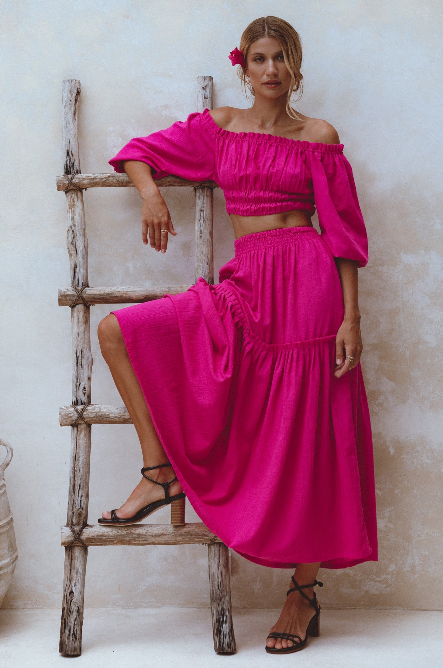 Annabelle Boho Linen Maxi Skirt-thumbmail-3