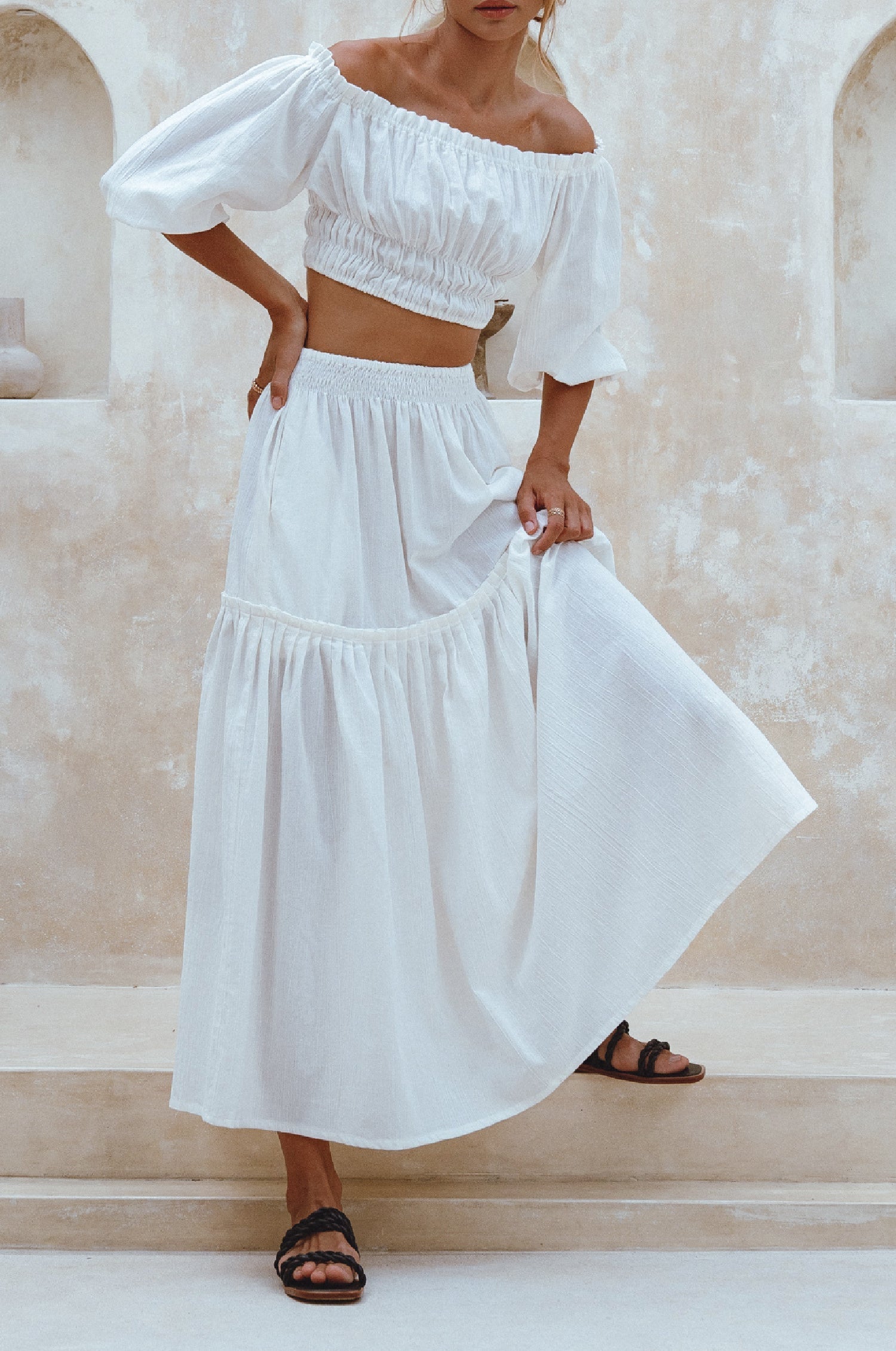 Annabelle Boho Linen Maxi Skirt-thumbmail-9