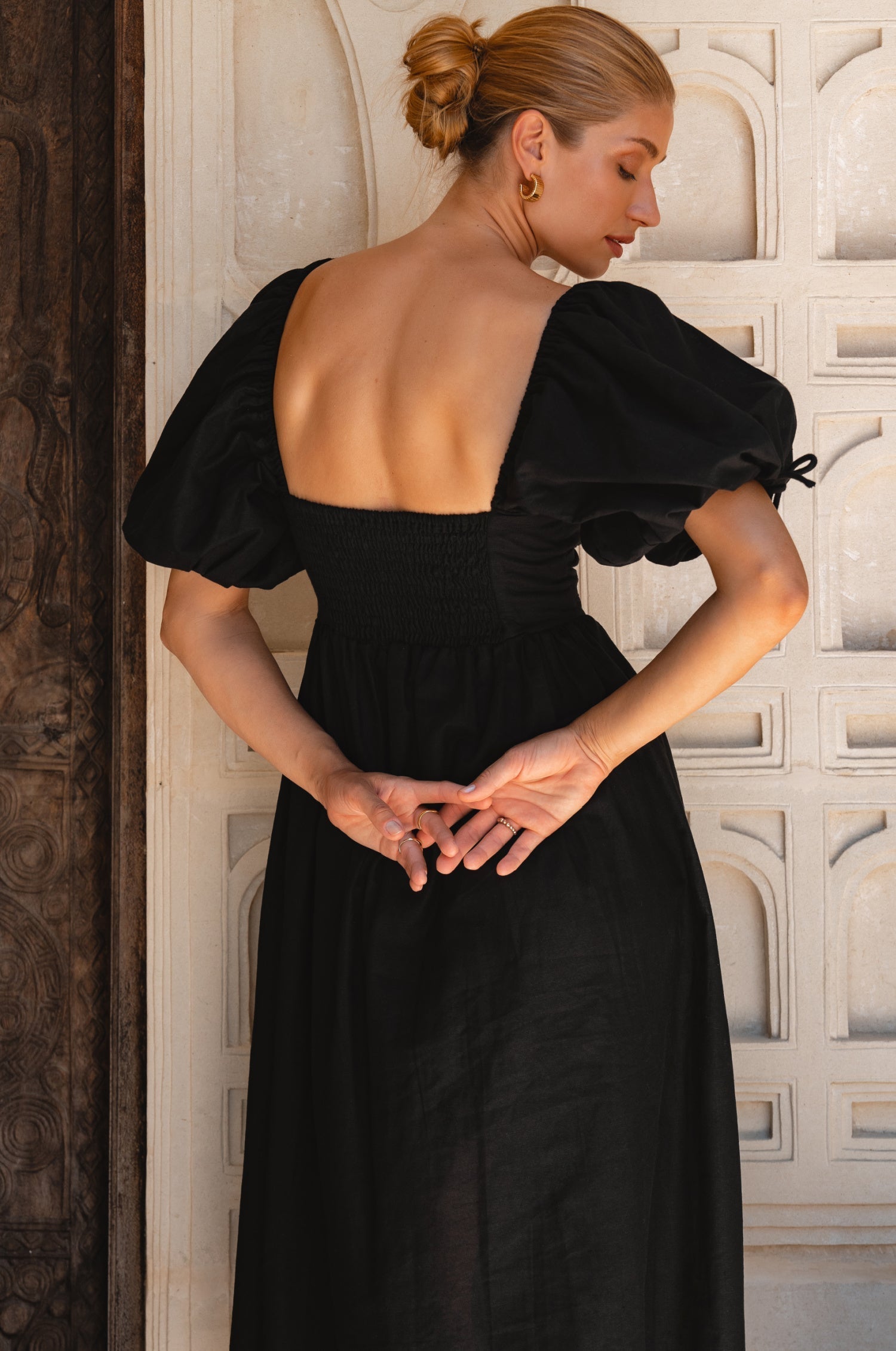 Atrani Puff Sleeve Dress-thumbmail-2