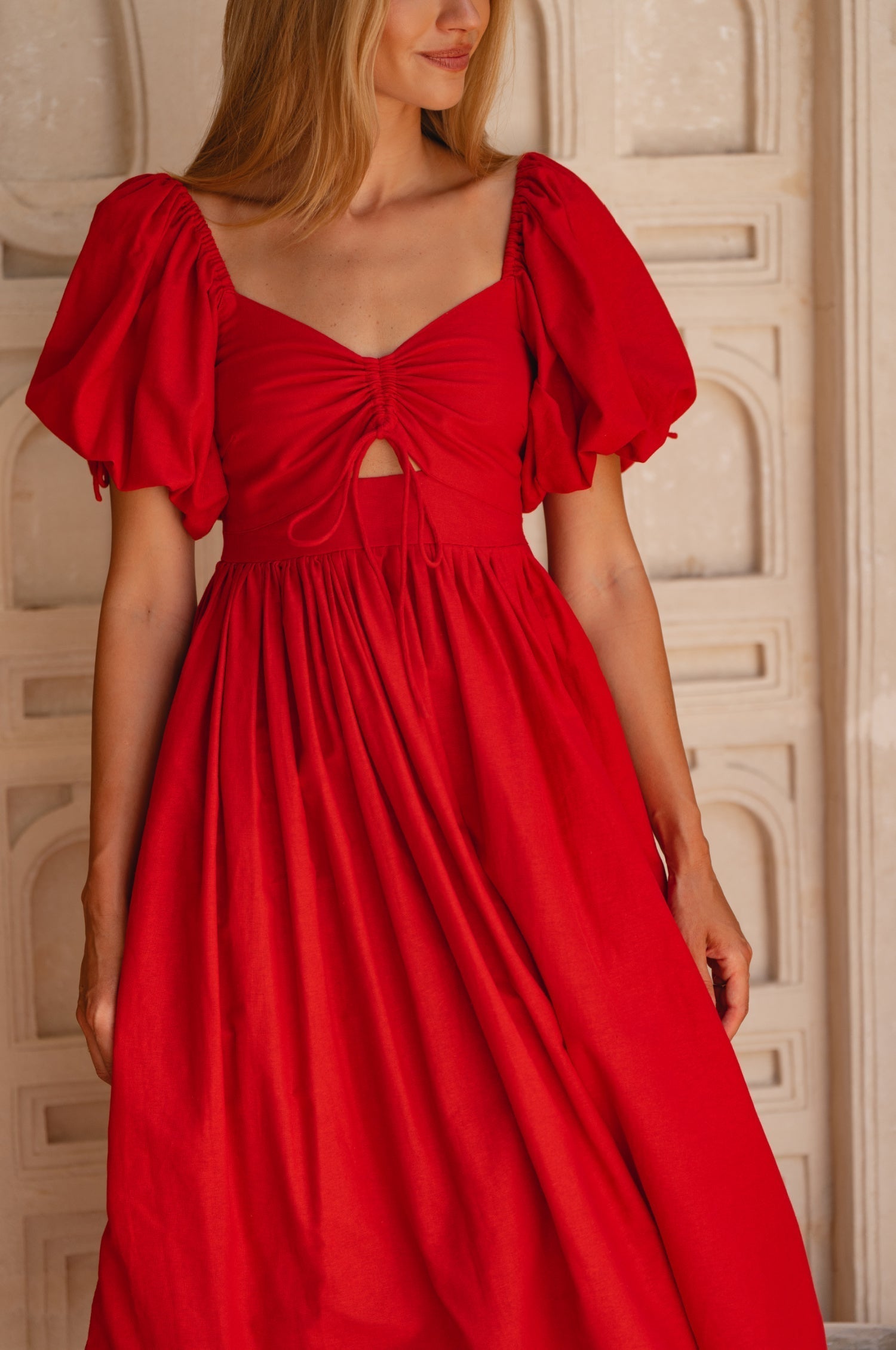 Atrani Puff Sleeve Dress-thumbmail-4