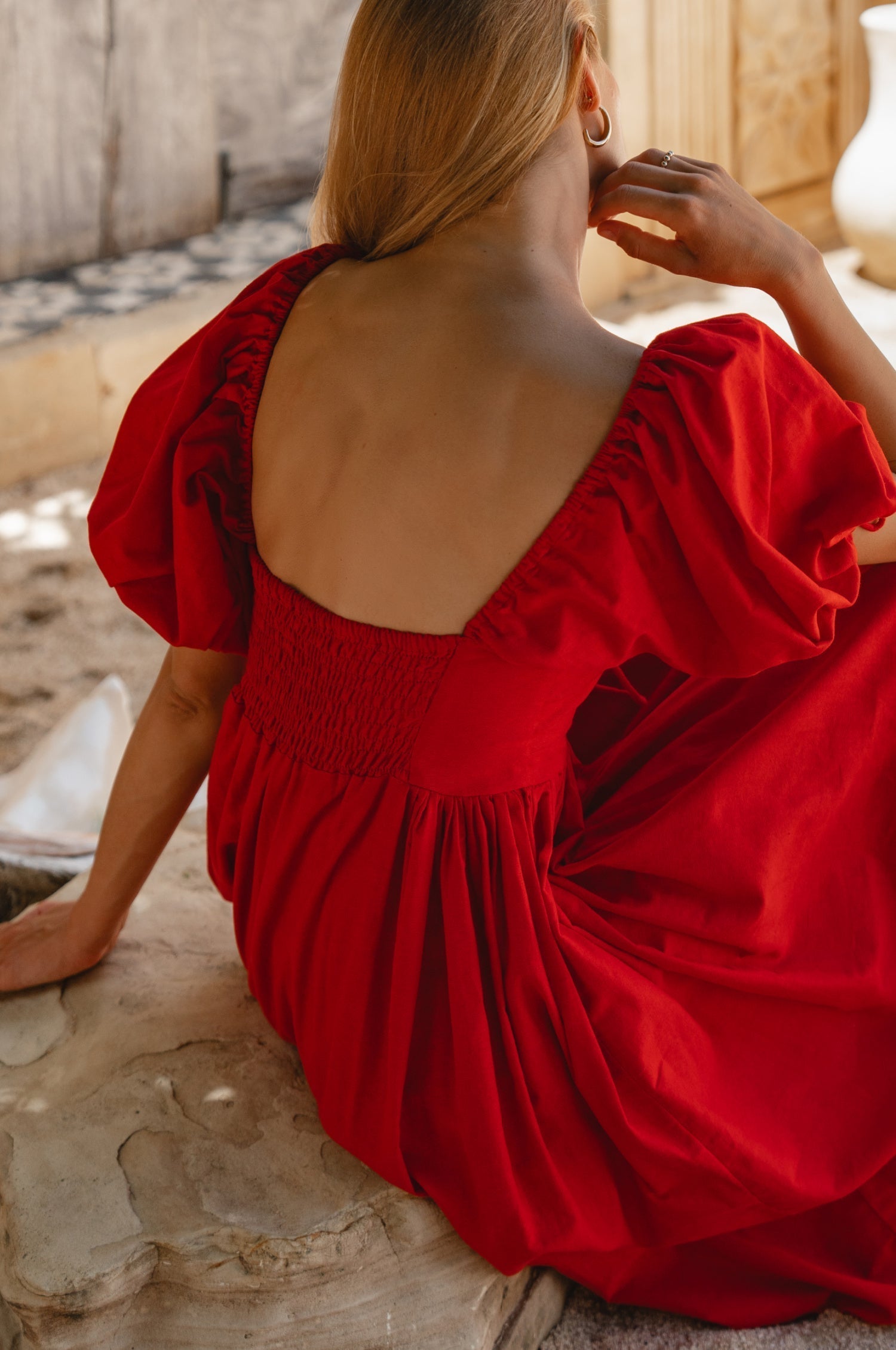 Atrani Puff Sleeve Dress-thumbmail-12