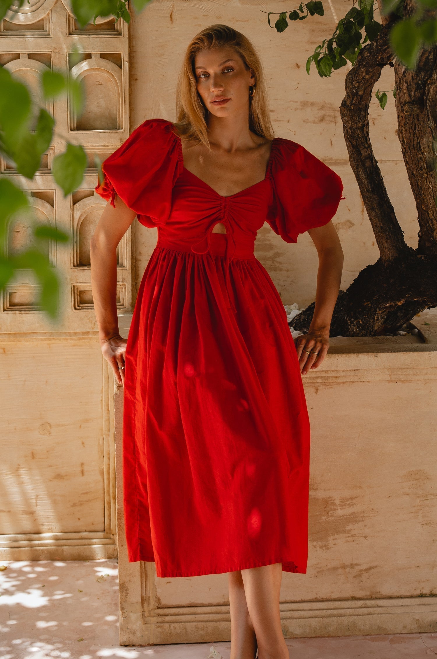 Atrani Puff Sleeve Dress-thumbmail-2