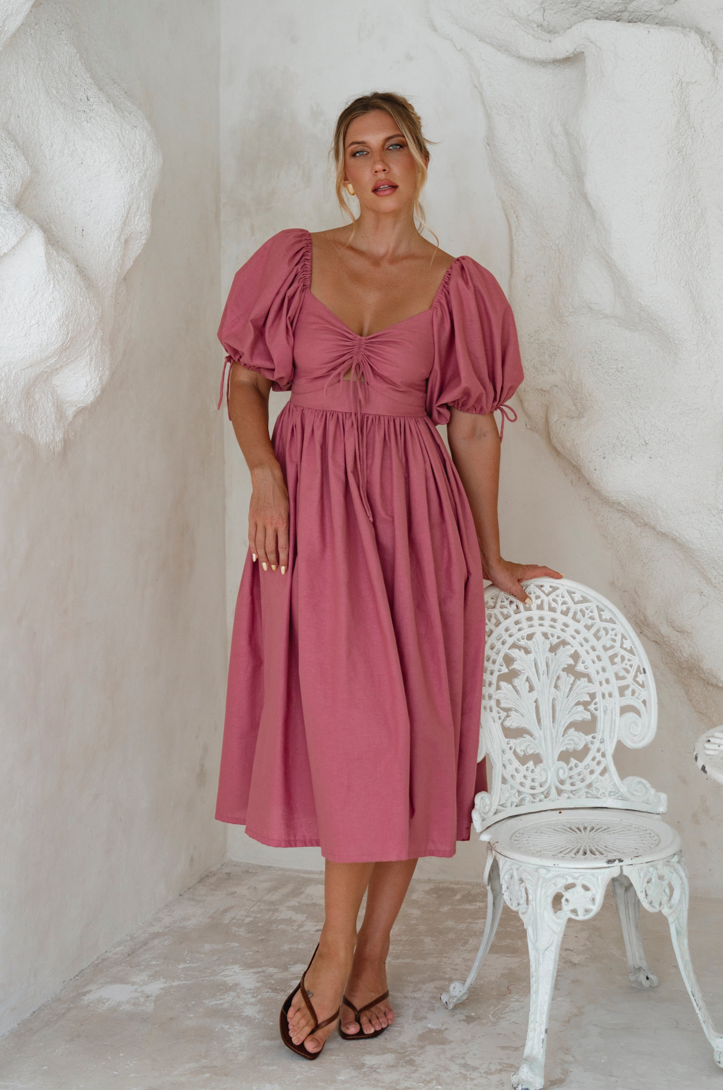 Atrani Puff Sleeve Dress-thumbmail-10