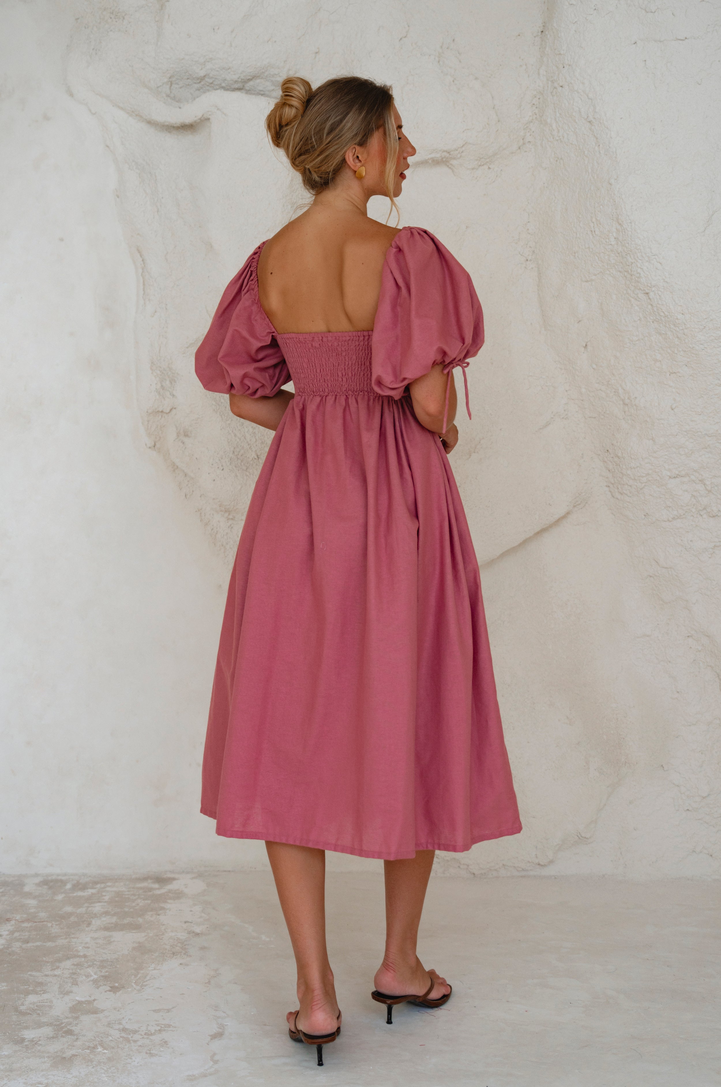 Atrani Puff Sleeve Dress-thumbmail-2