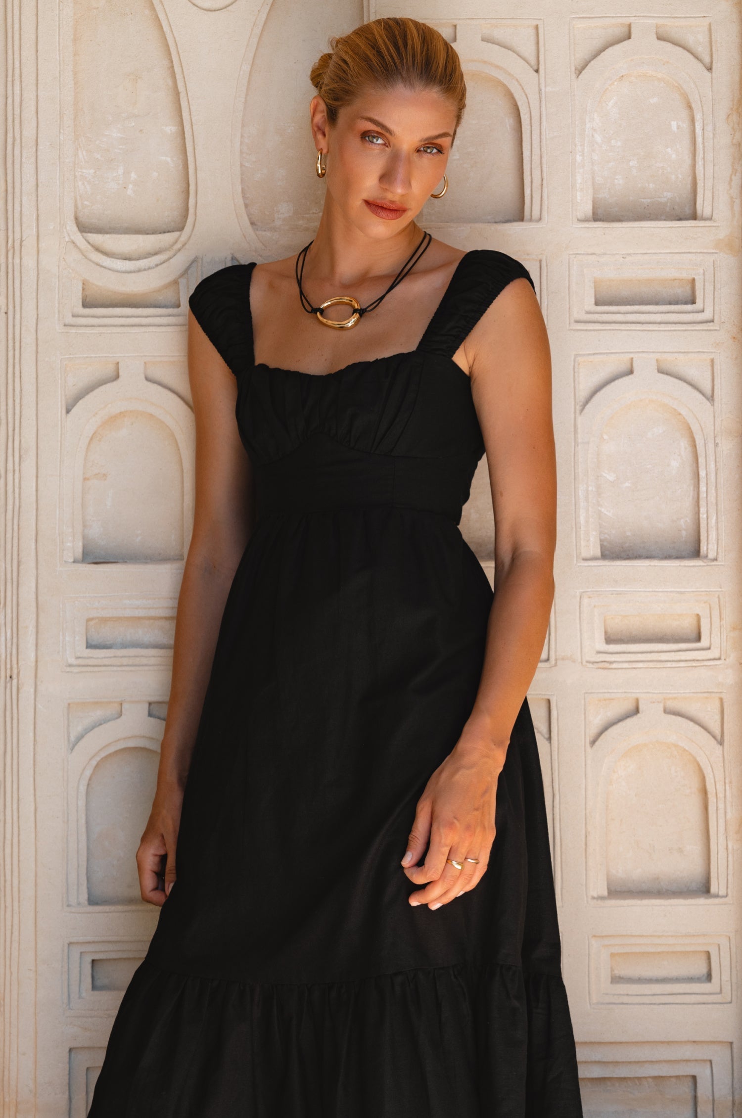 Augusta  Midi Linen Dress-thumbmail-1