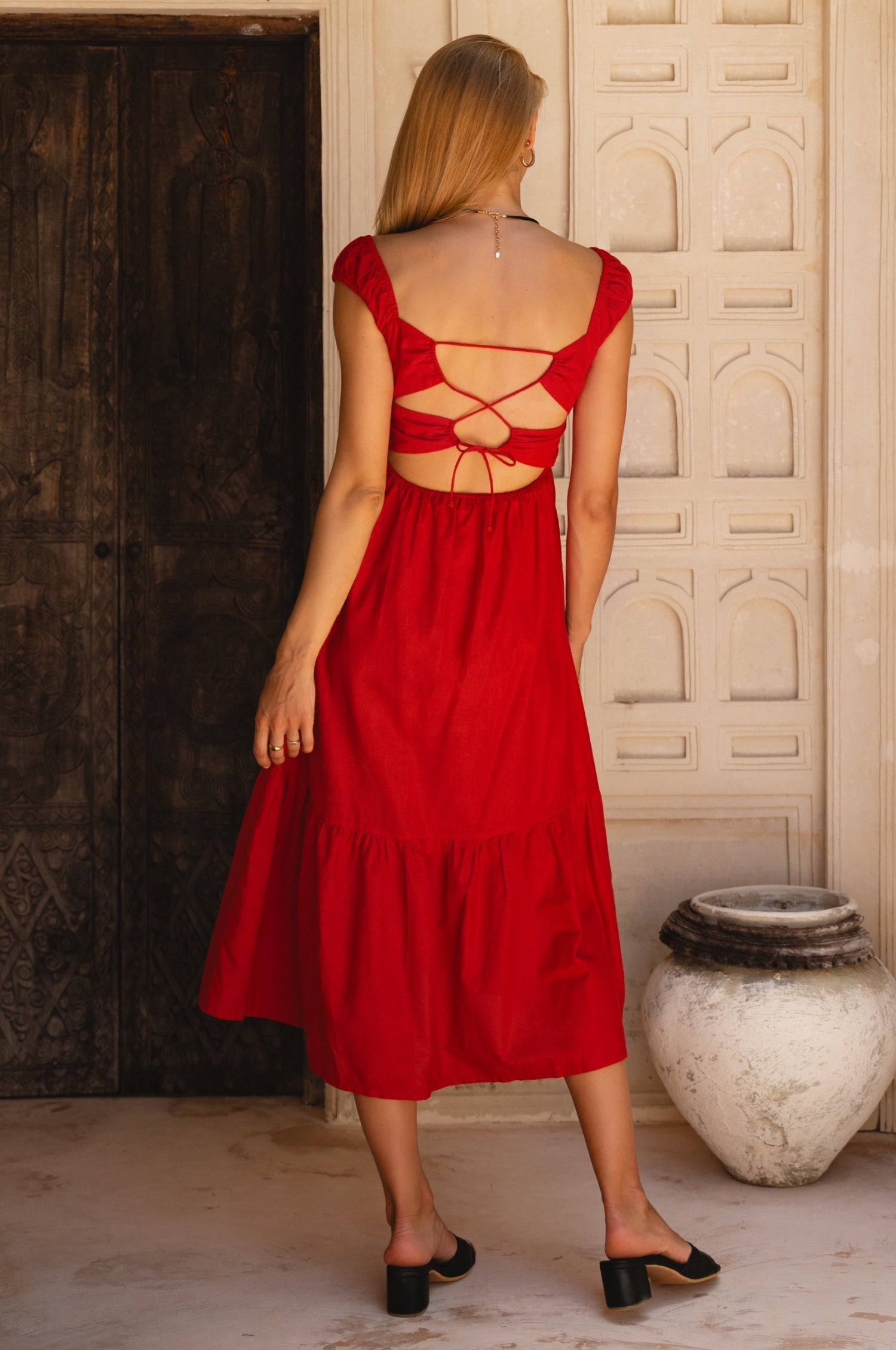 Augusta  Midi Linen Dress-thumbmail-3