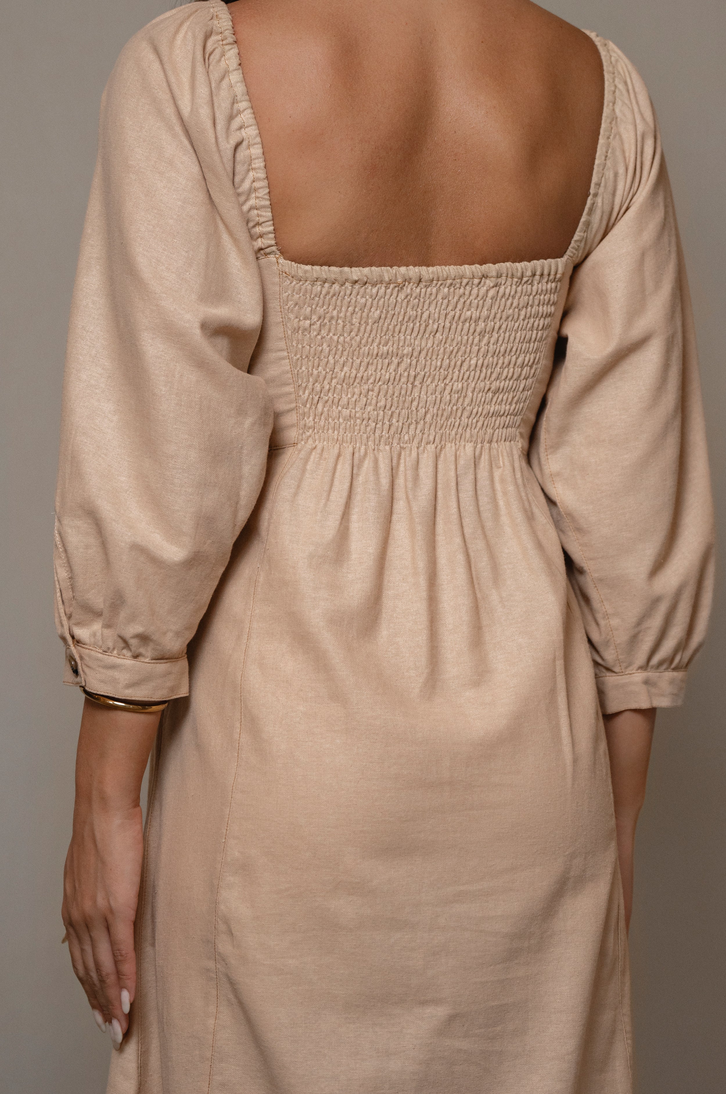 Avignon Button Down Long Sleeve Dress-thumbmail-1