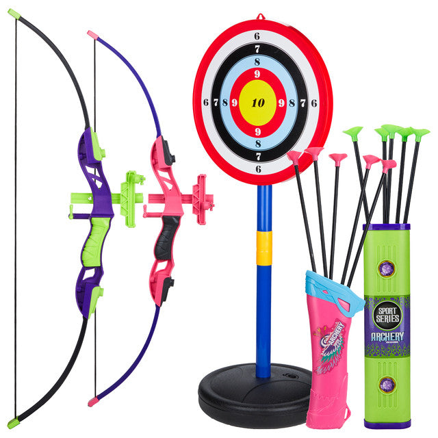 Contixo Kids Bow and Arrow Archery Set - Outdoor Toy, Safe Suction Cup Arrows, Ages 6-13 - Pink-thumbmail-2