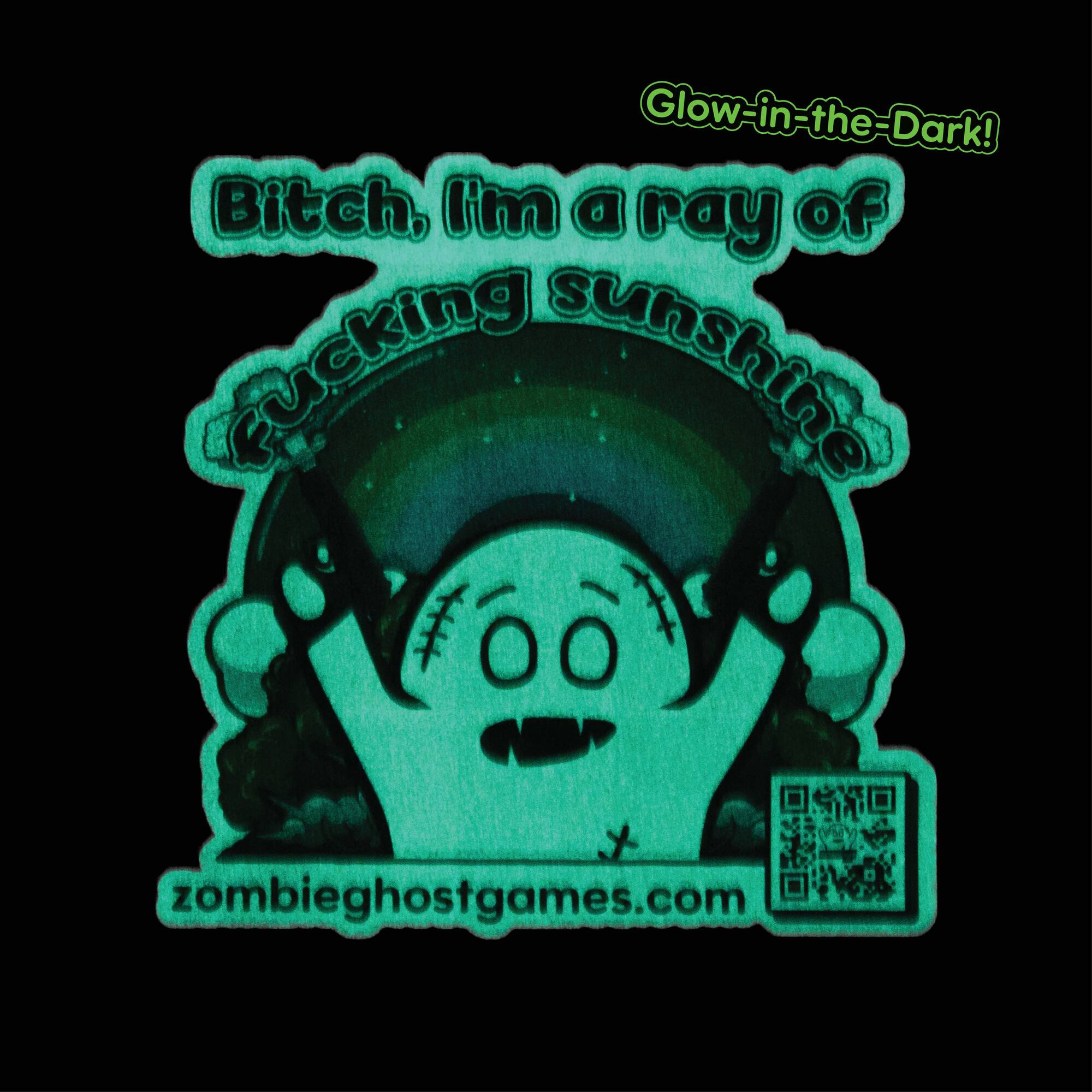 Bitch, I'm a Ray of Fucking Sunshine Glow-in-the-Dark Sticker-thumbmail-2