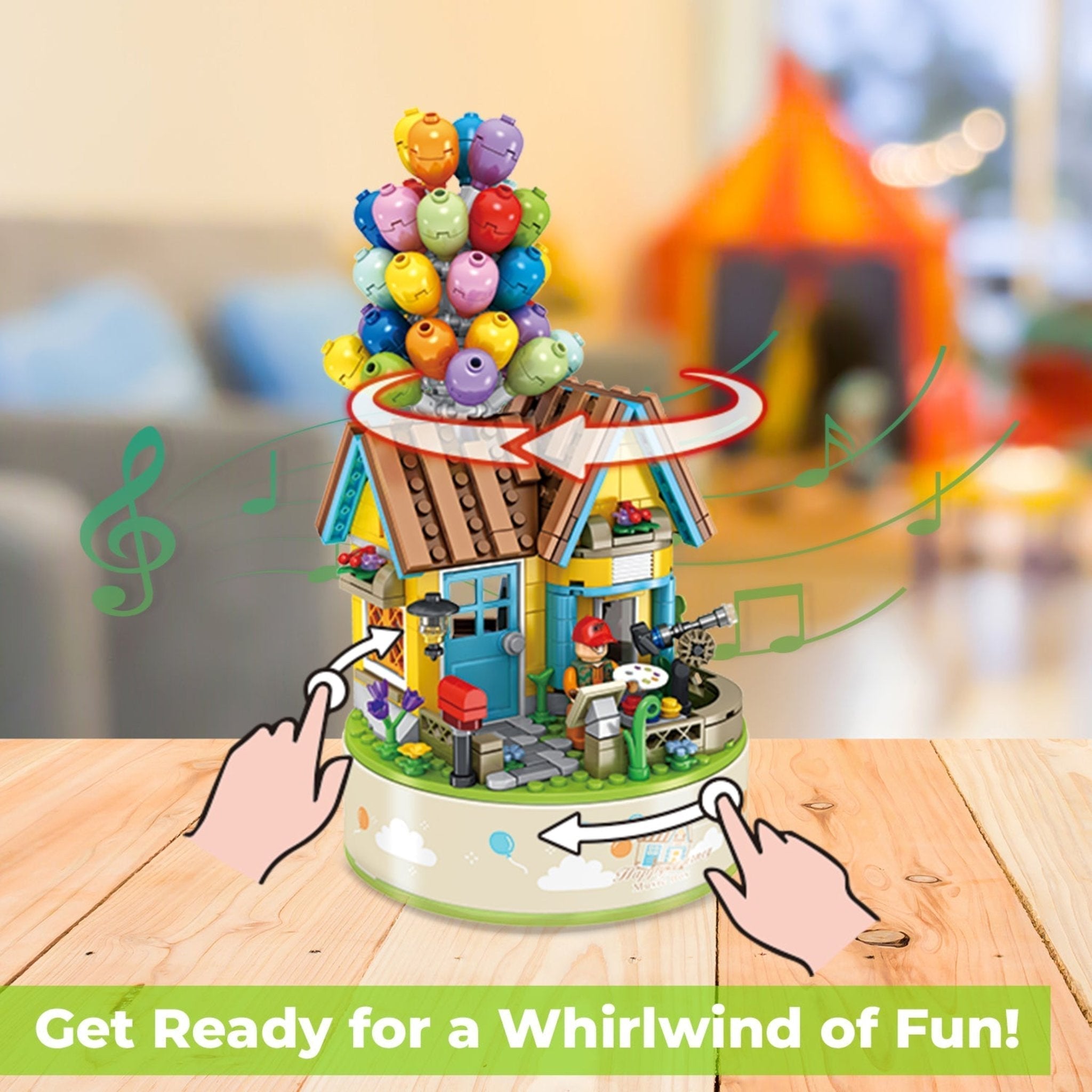 Contixo BK01 Flying Balloons Building Block Set With Music Box - 528 PCS-thumbmail-3