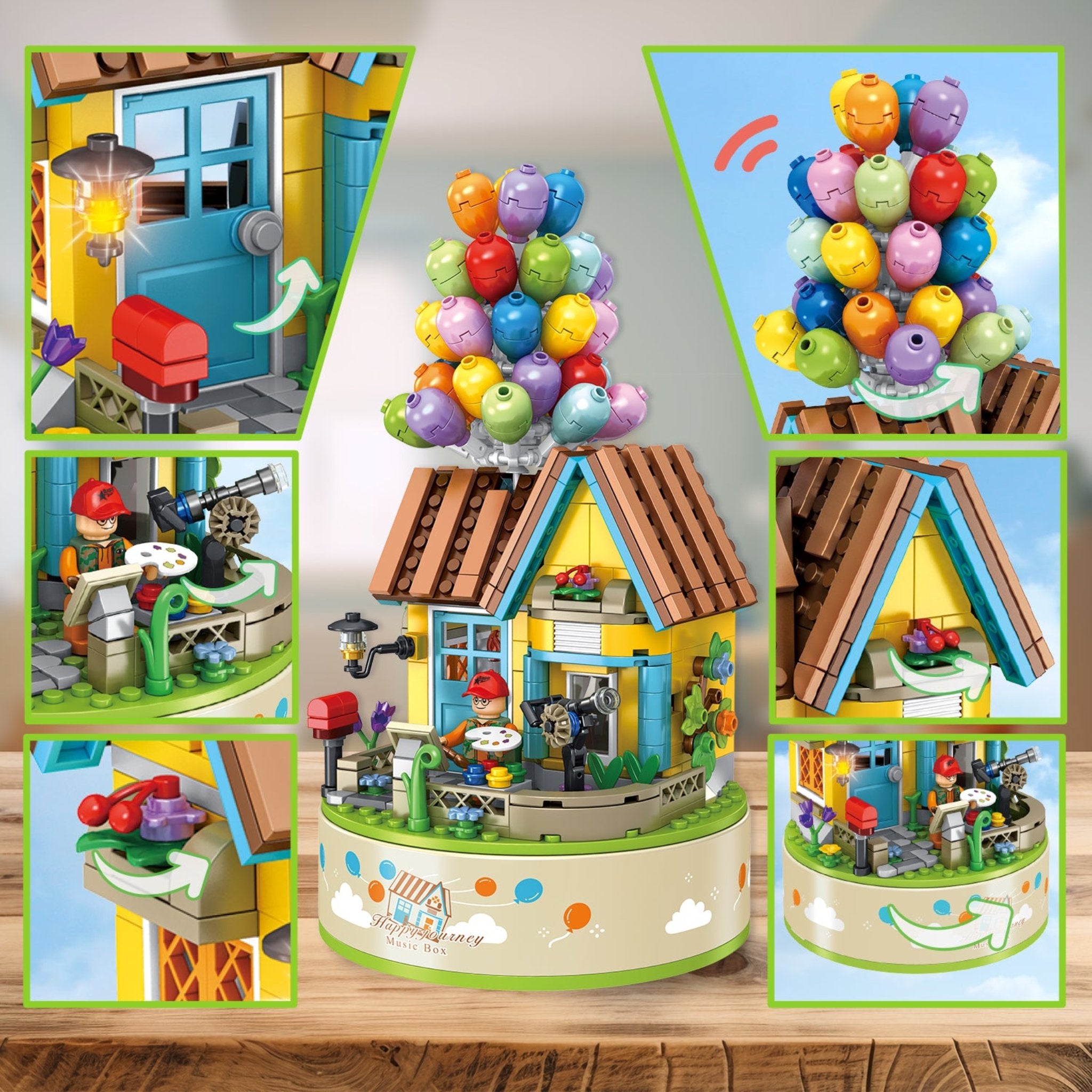 Contixo BK01 Flying Balloons Building Block Set With Music Box - 528 PCS-thumbmail-5