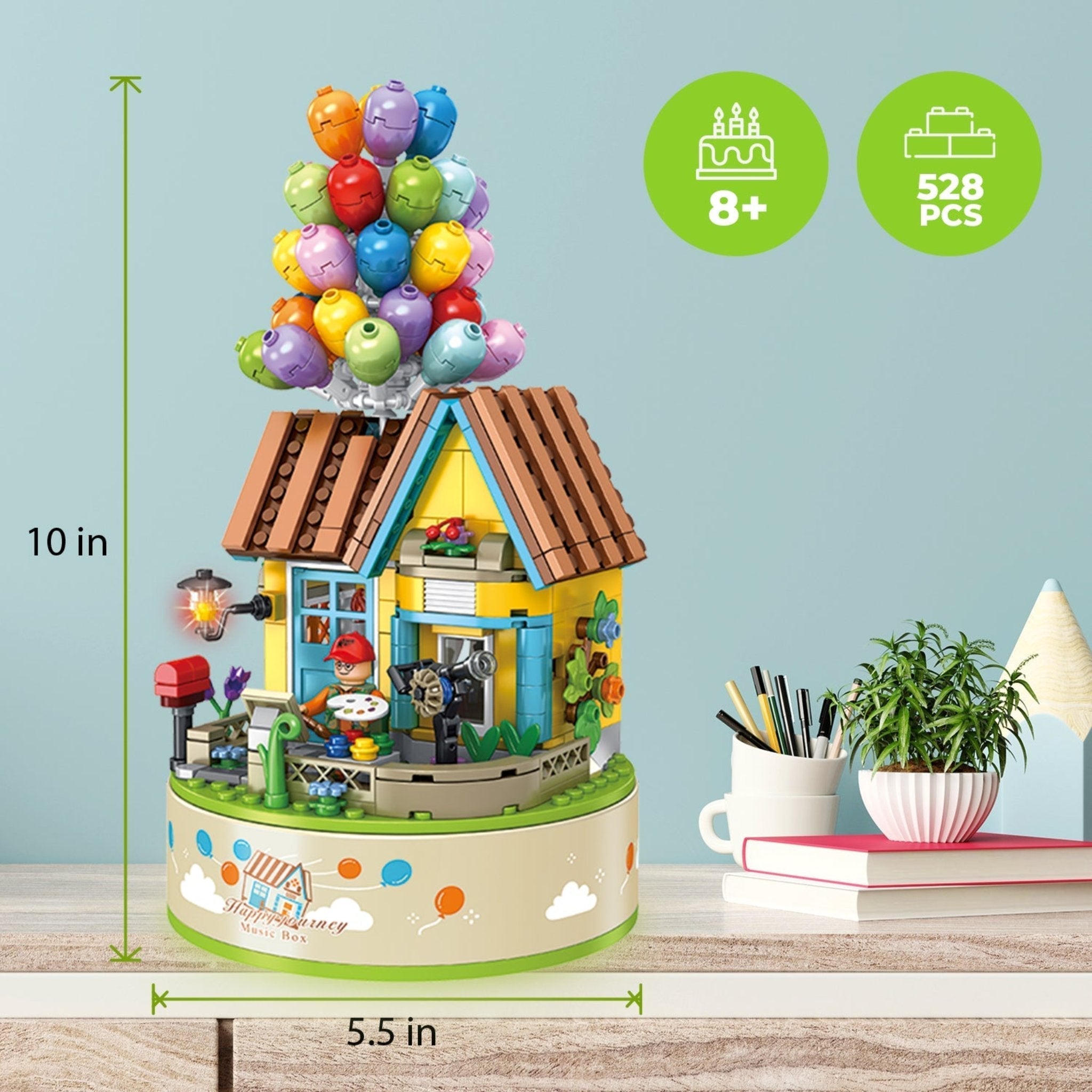 Contixo BK01 Flying Balloons Building Block Set With Music Box - 528 PCS-thumbmail-7