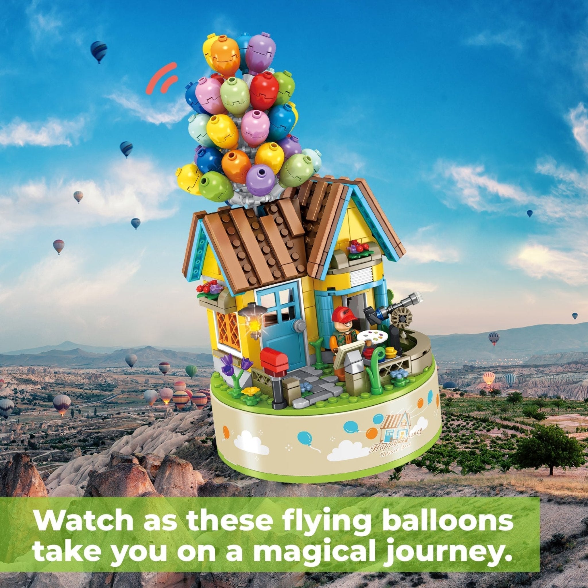 Contixo BK01 Flying Balloons Building Block Set With Music Box - 528 PCS-thumbmail-2