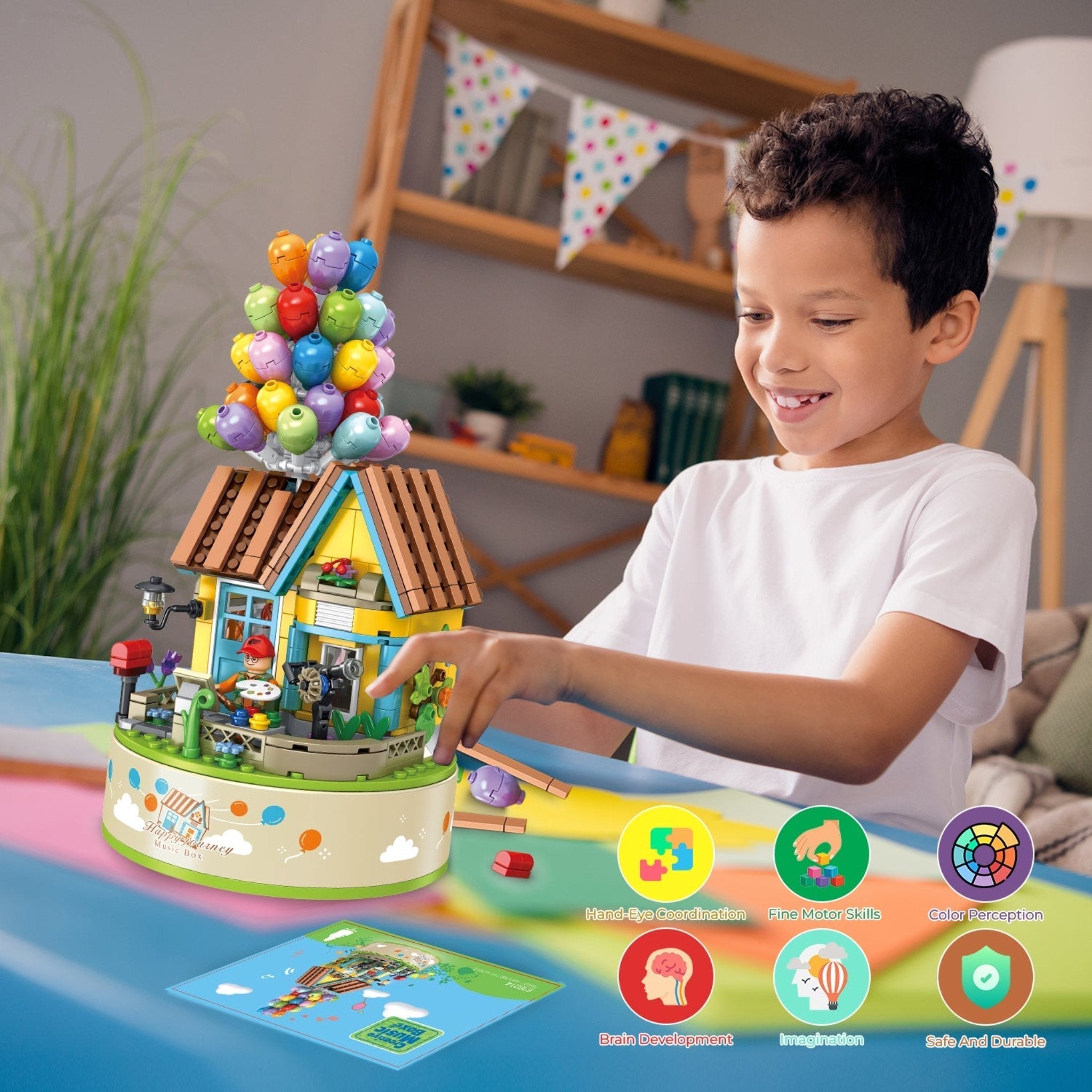 Contixo BK01 Flying Balloons Building Block Set With Music Box - 528 PCS-thumbmail-4