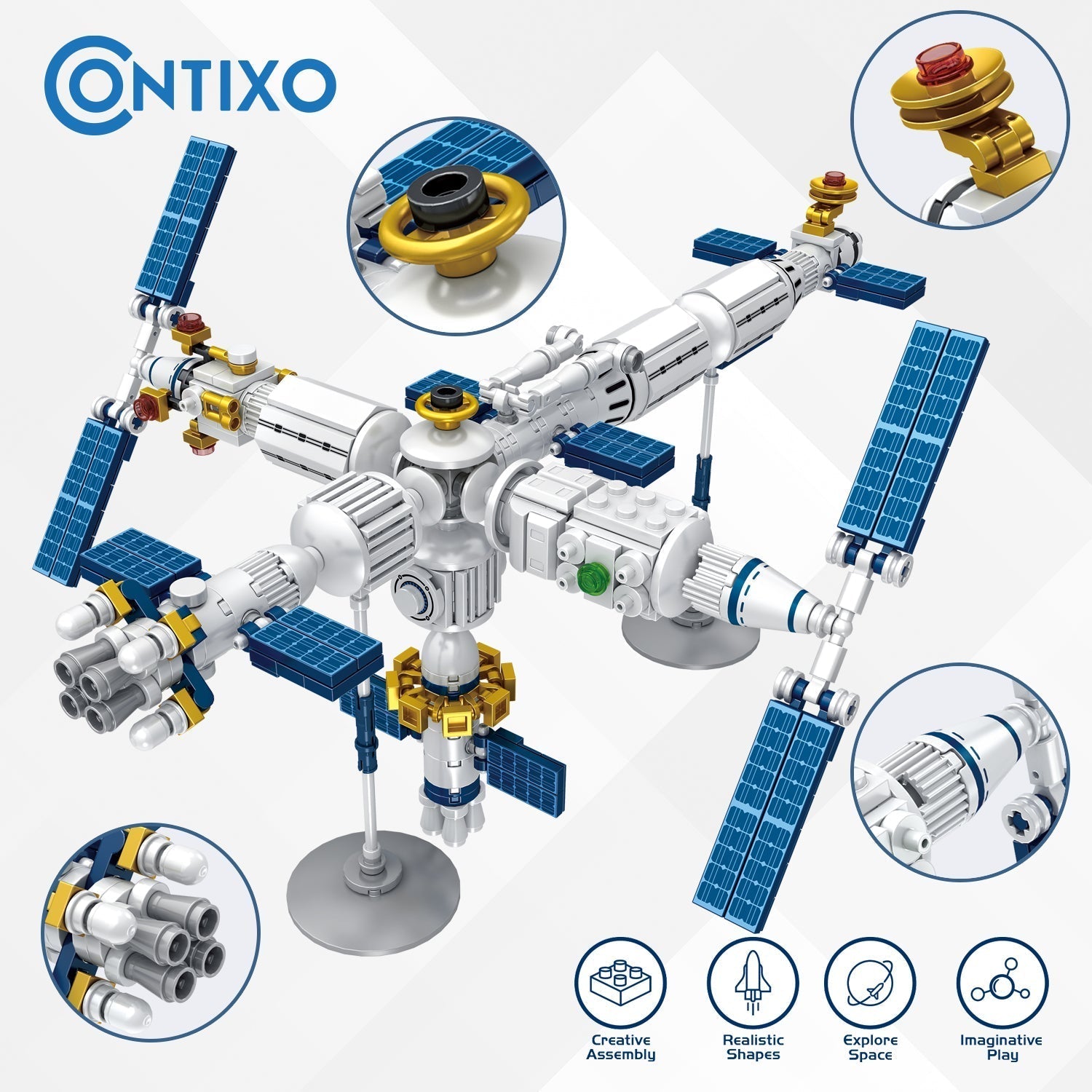 Contixo BK07 Aerospace Series Space Station Building Block Set - 573 PCS-thumbmail-2
