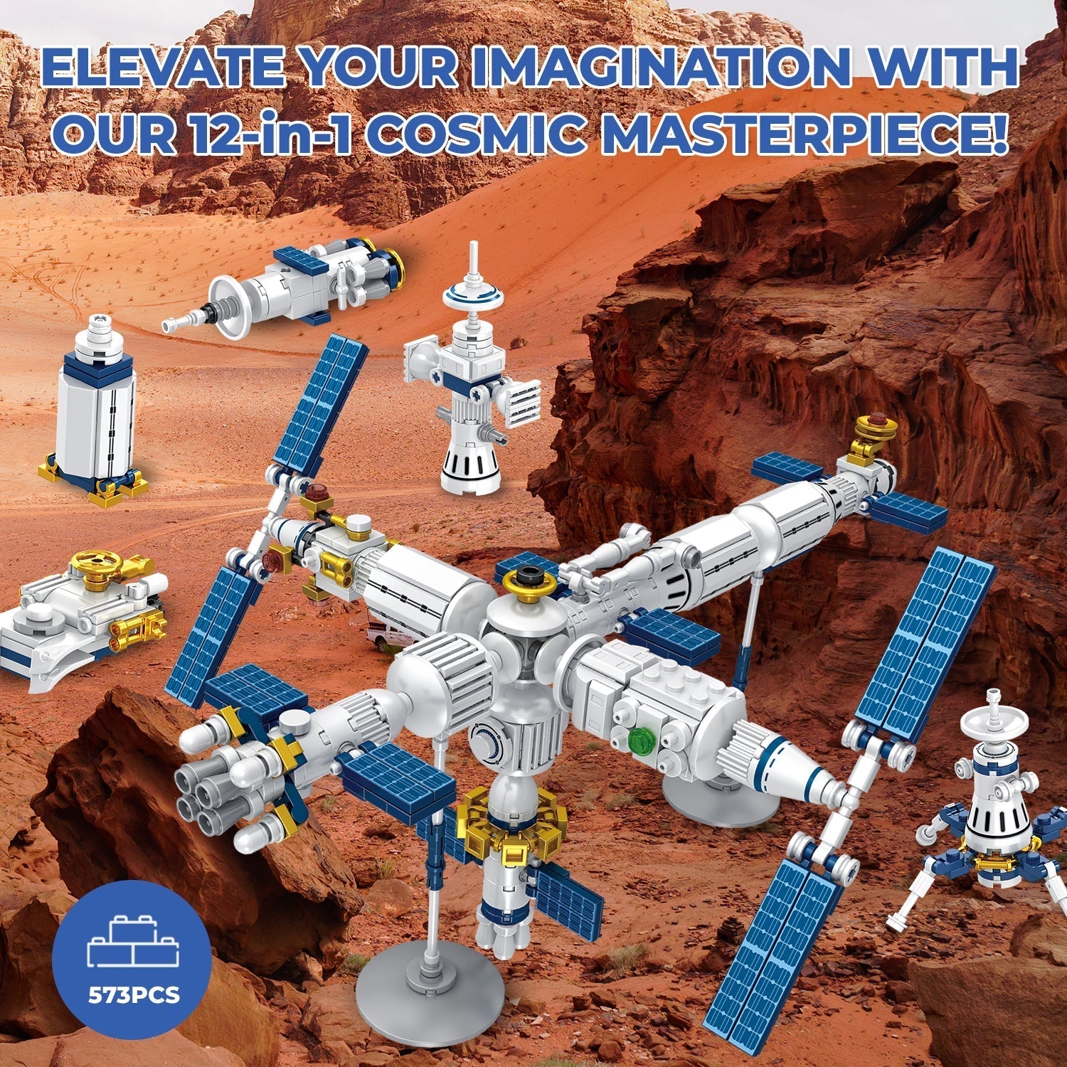 Contixo BK07 Aerospace Series Space Station Building Block Set - 573 PCS-thumbmail-3