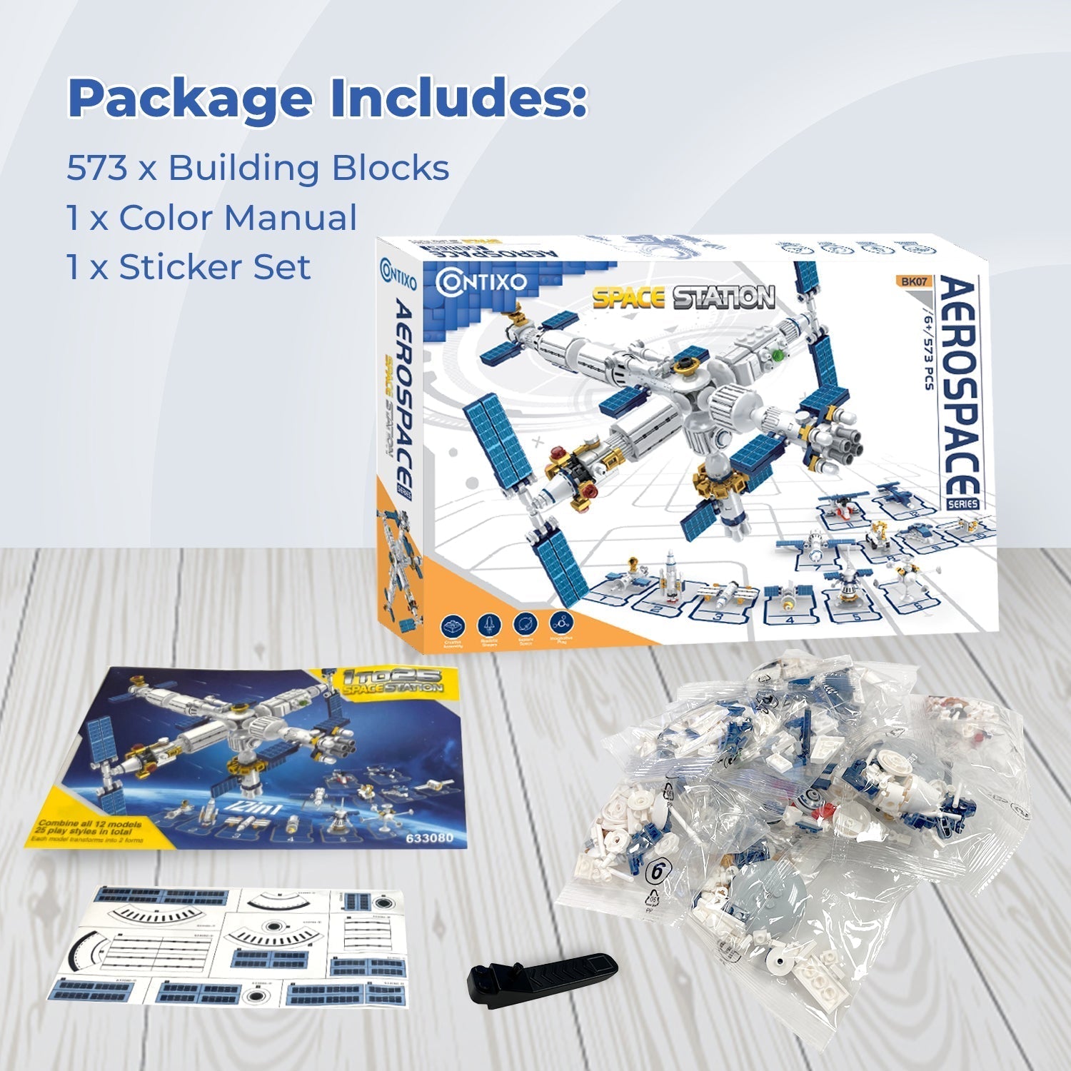 Contixo BK07 Aerospace Series Space Station Building Block Set - 573 PCS-thumbmail-7