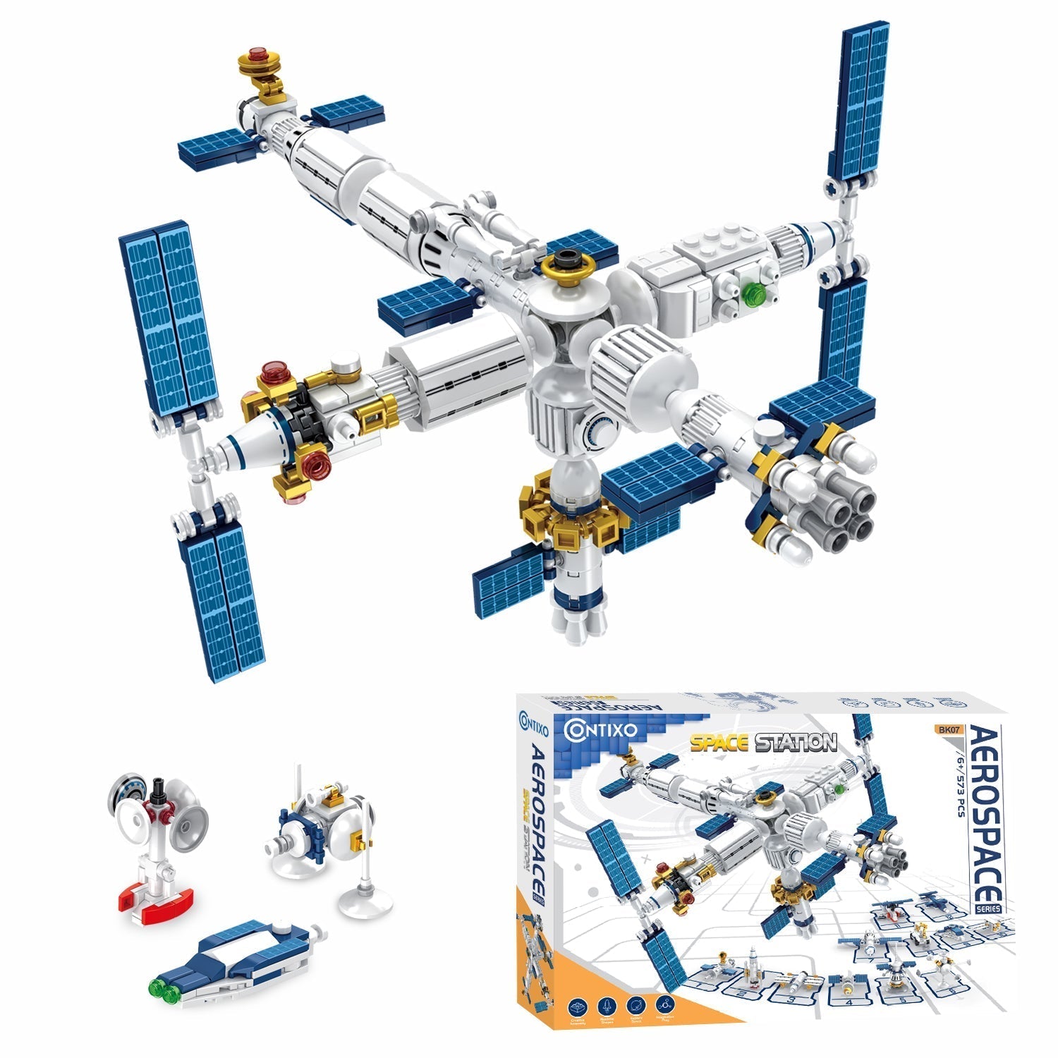 Contixo BK07 Aerospace Series Space Station Building Block Set - 573 PCS-thumbmail-1