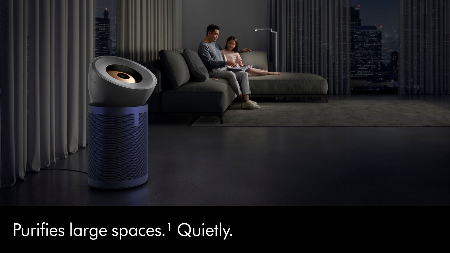 Dyson Air Purifier Cool Big+Quiet Formaldehyde BP03 Tower in Bright Nickel/Prussian Blue-thumbmail-1