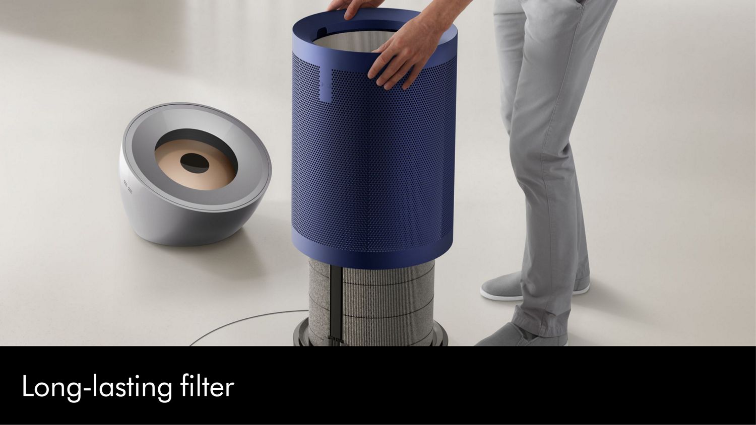 Dyson Air Purifier Cool Big+Quiet Formaldehyde BP03 Tower in Bright Nickel/Prussian Blue-thumbmail-4