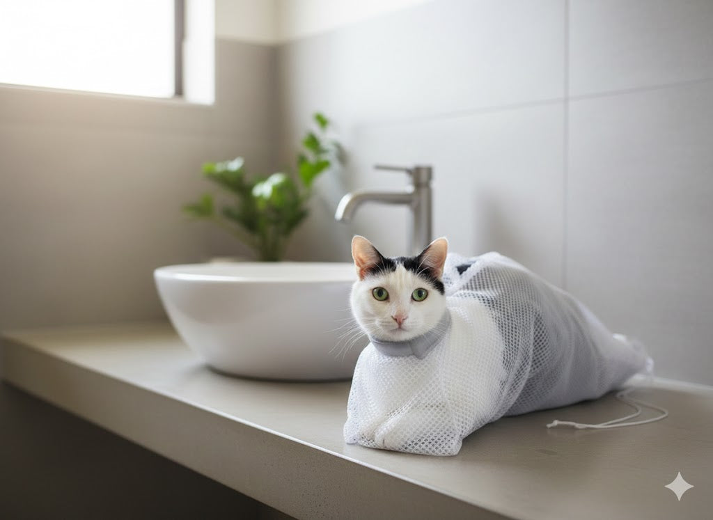 Mesh Cat Bath Sack Small-Large-thumbmail-1