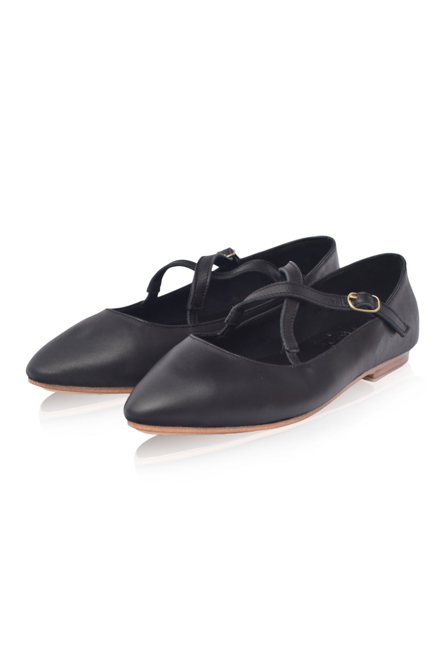 Bella Vita Criss Cross Pointy Toe Flats-thumbmail-3