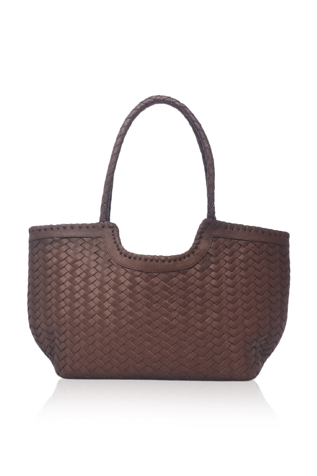 Bellagio Woven Leather Tote Bag-thumbmail-2