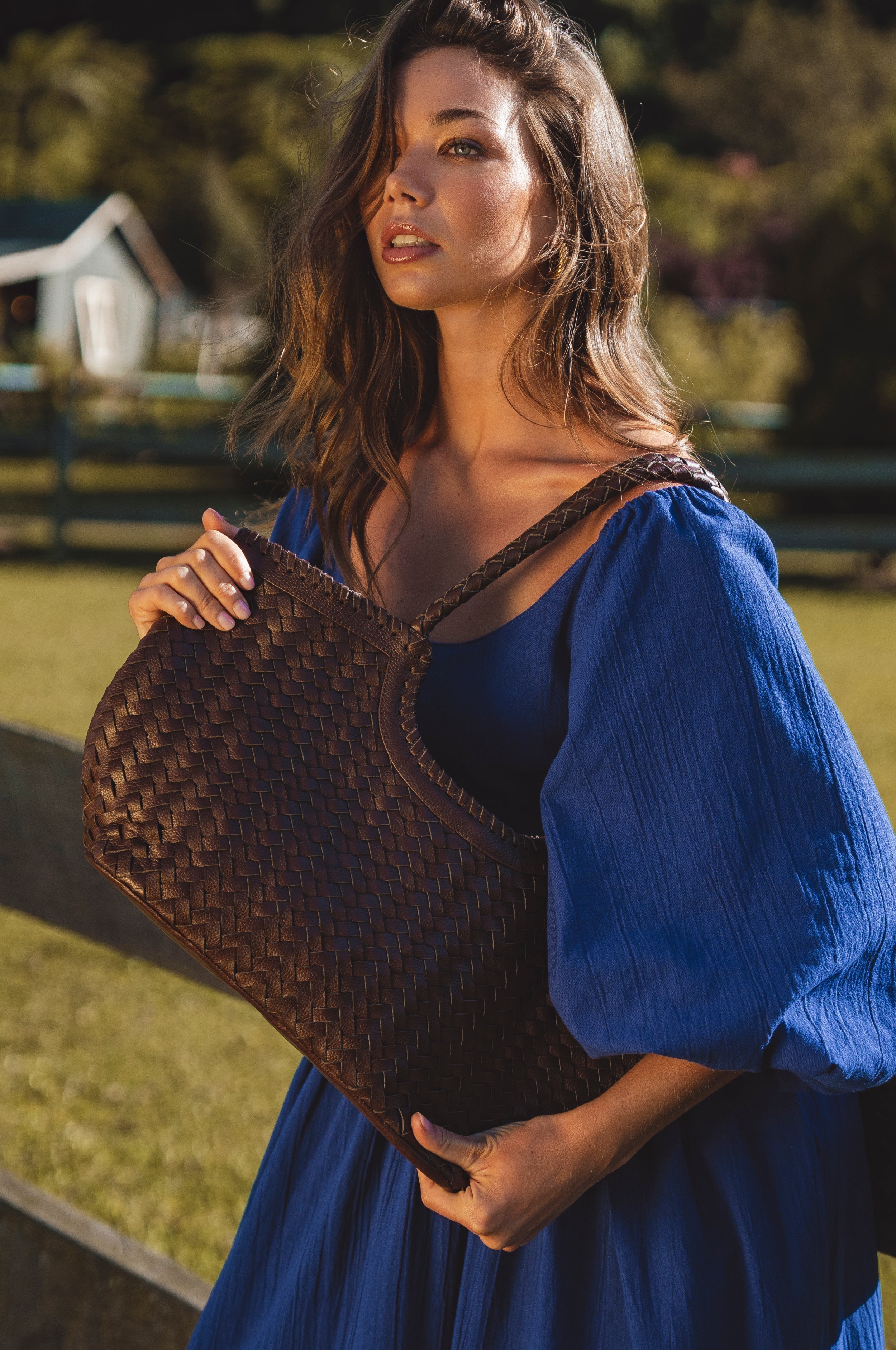Bellagio Woven Leather Tote Bag-thumbmail-2