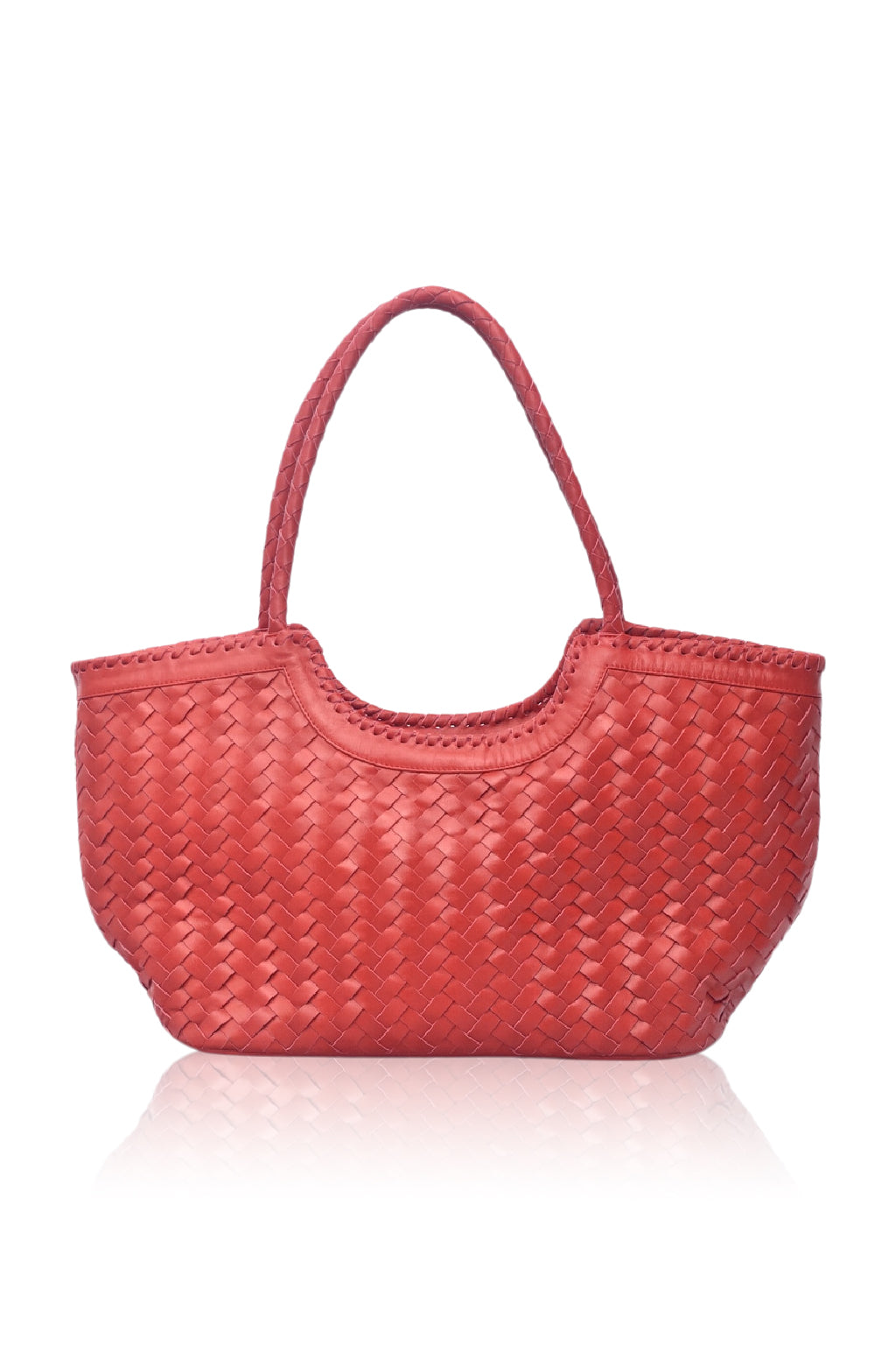 Bellagio Woven Leather Tote Bag-thumbmail-11
