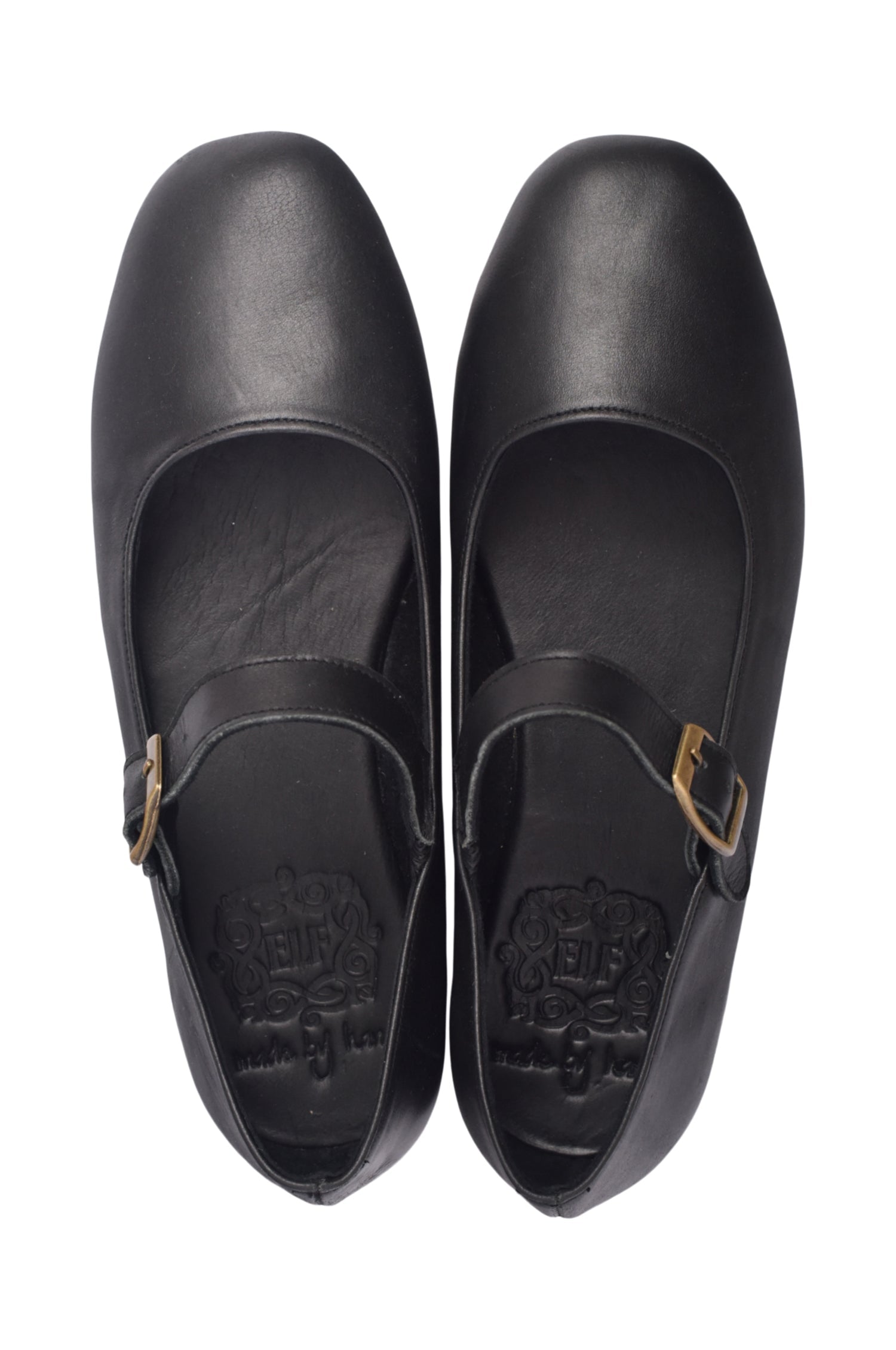 Belle Rose Round Toe Leather Flats-thumbmail-5