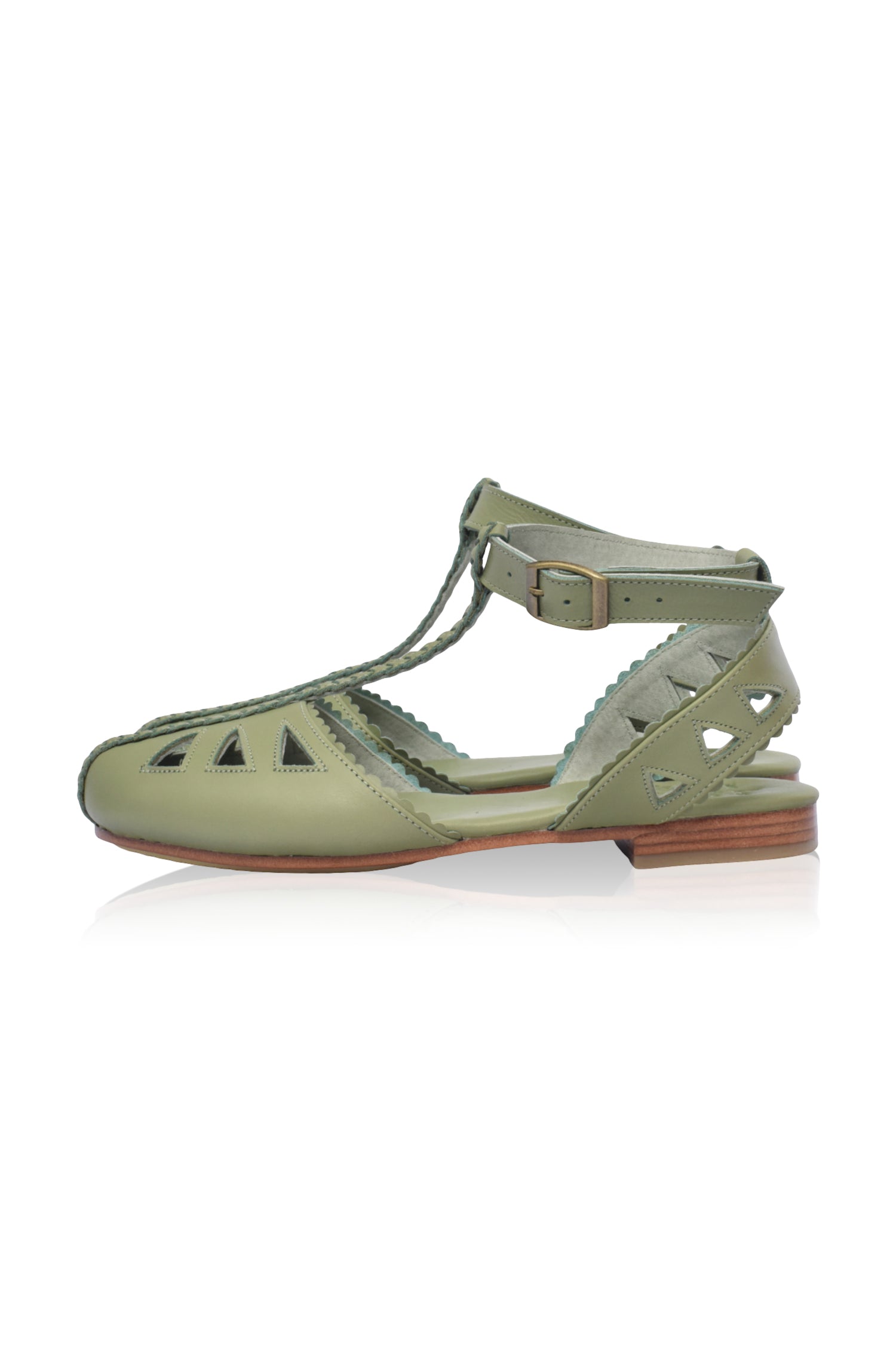 Bounty T-Strap Leather Sandals-thumbmail-1
