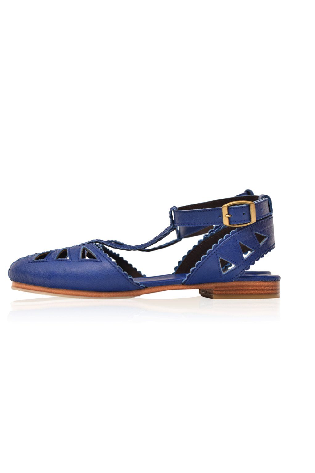 Bounty T-Strap Leather Sandals-thumbmail-6