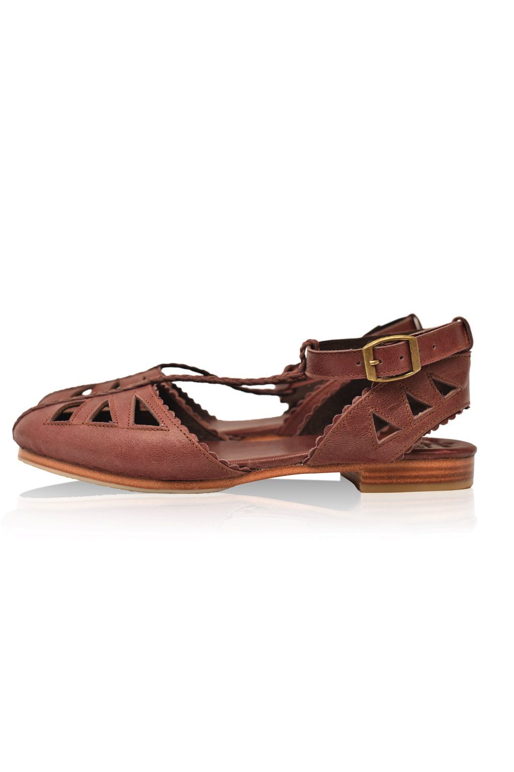 Bounty T-Strap Leather Sandals-thumbmail-7