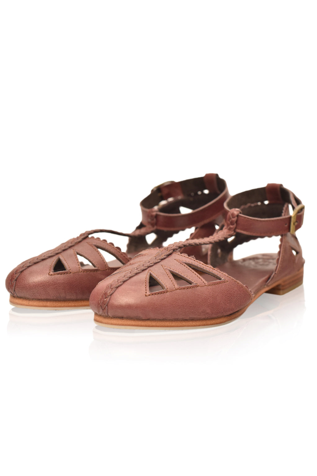 Bounty T-Strap Leather Sandals-thumbmail-7