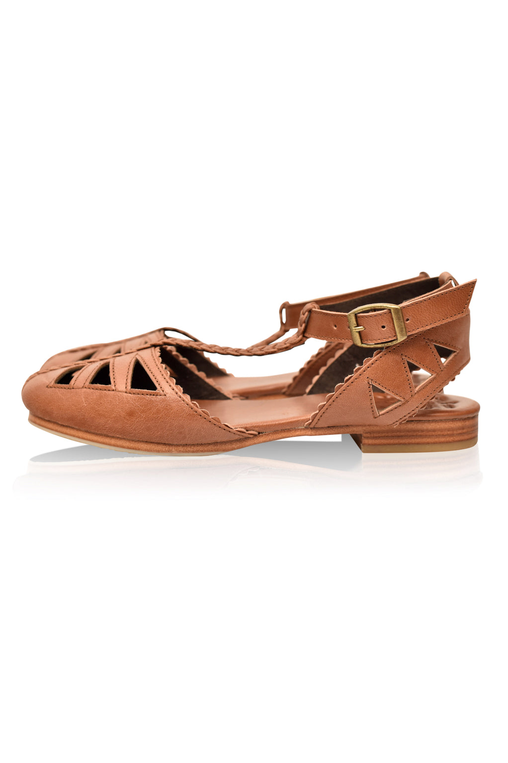 Bounty T-Strap Leather Sandals-thumbmail-10
