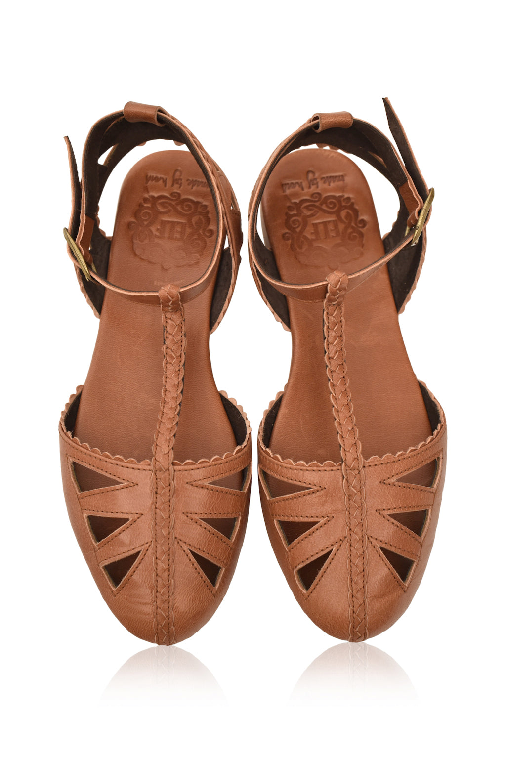Bounty T-Strap Leather Sandals-thumbmail-3