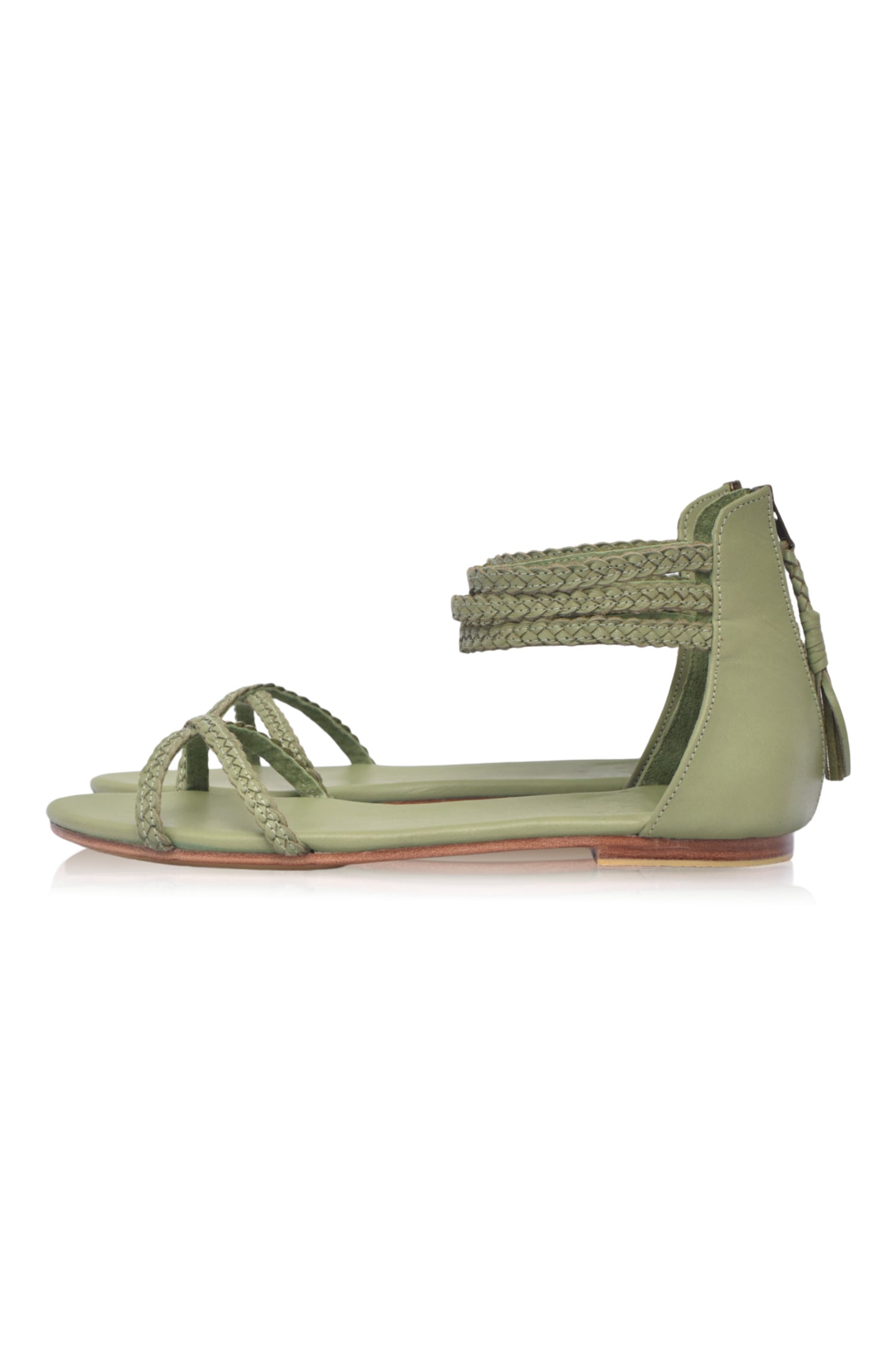 Calypso Braided Leather Sandals-thumbmail-3