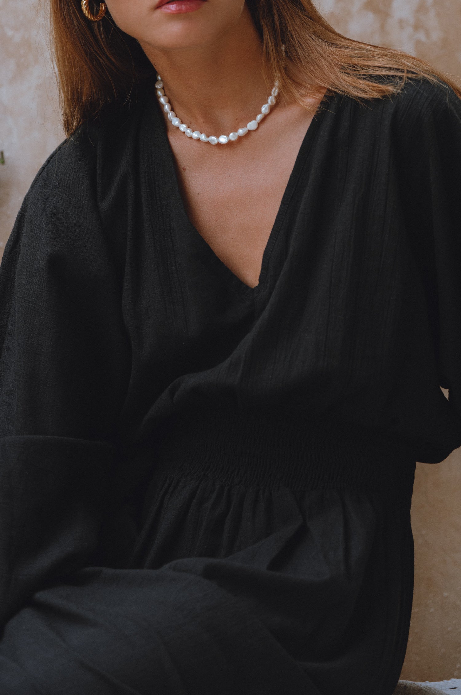Carla Long Sleeve Linen Dress-thumbmail-4