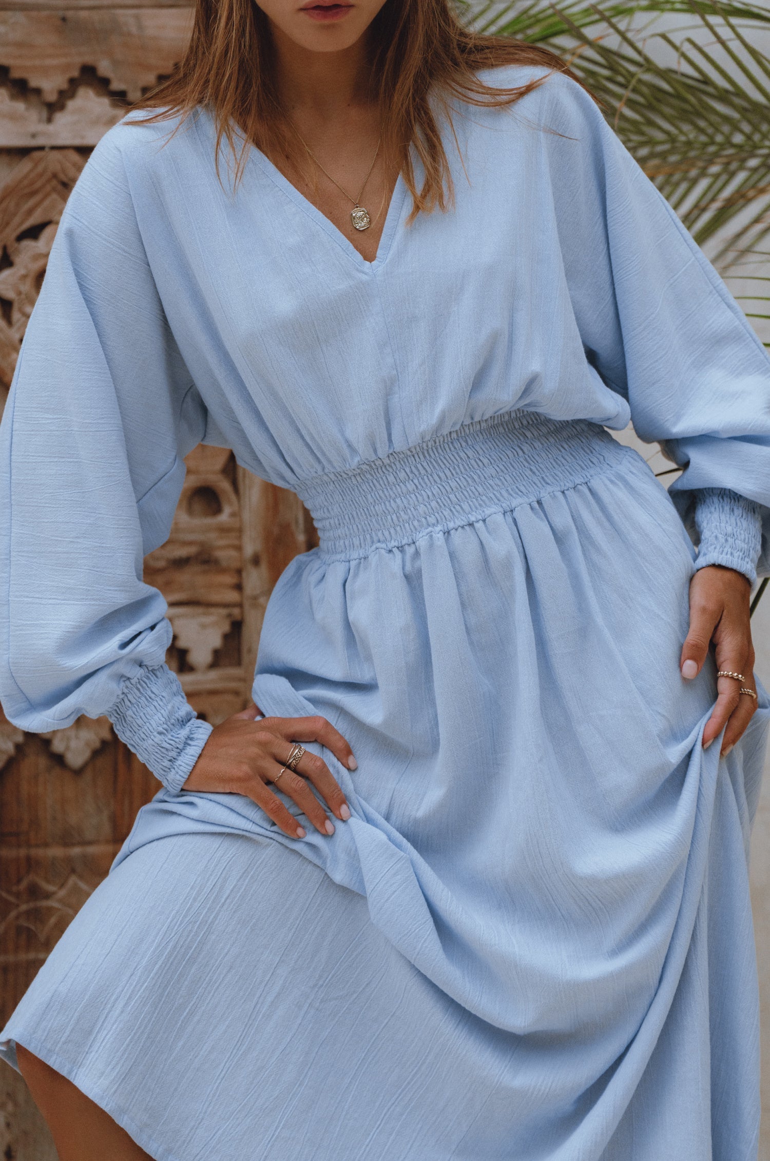 Carla Long Sleeve Linen Dress-thumbmail-12