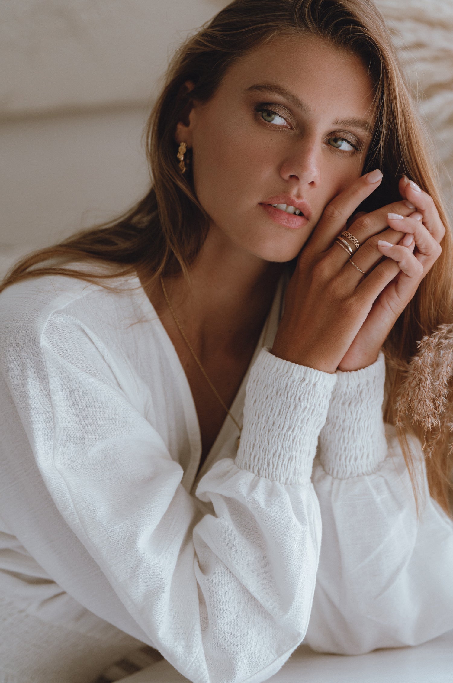 Carla Long Sleeve Linen Dress-thumbmail-3
