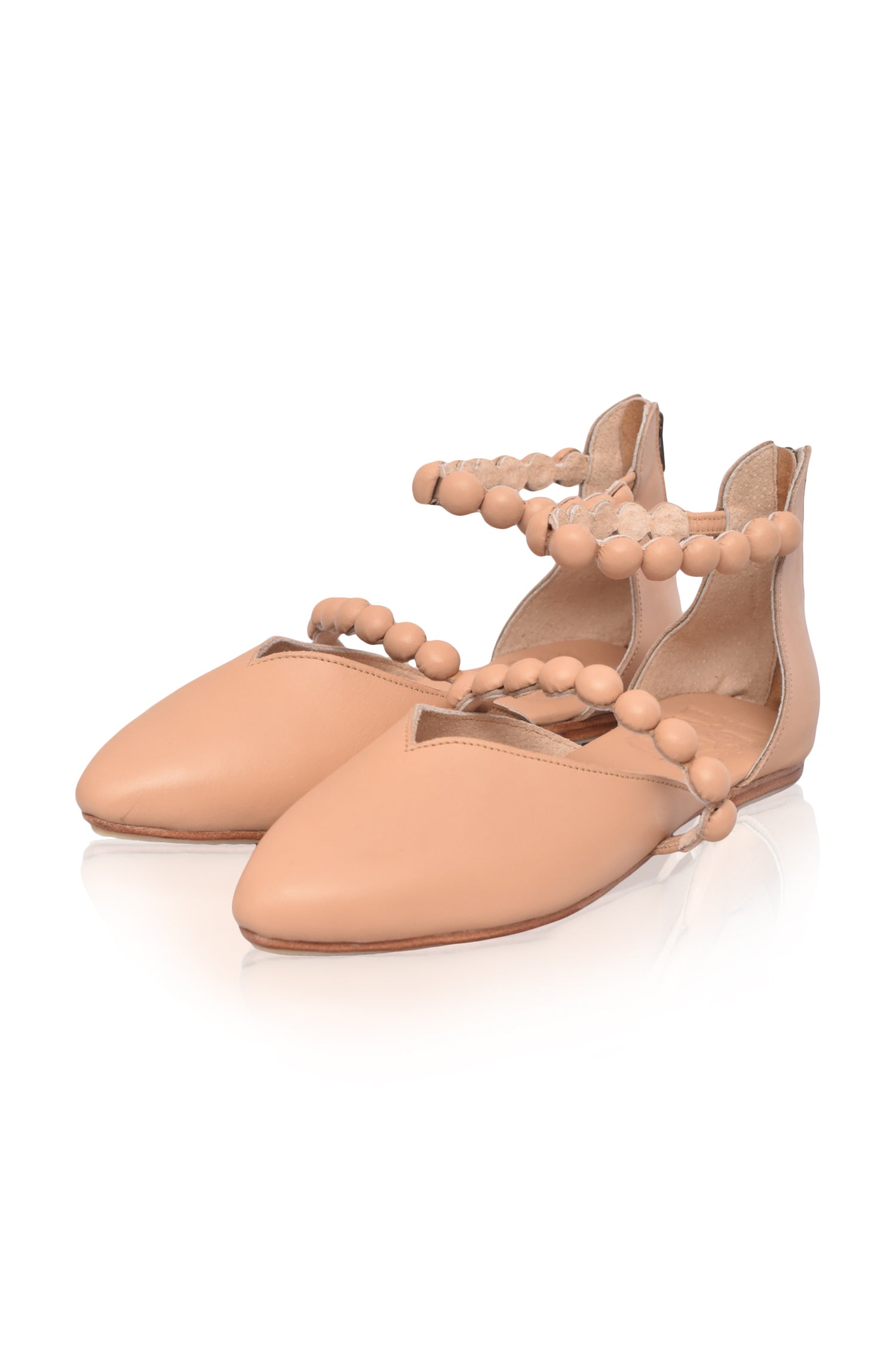 Carmella Pointy Toe Leather Flats-thumbmail-3