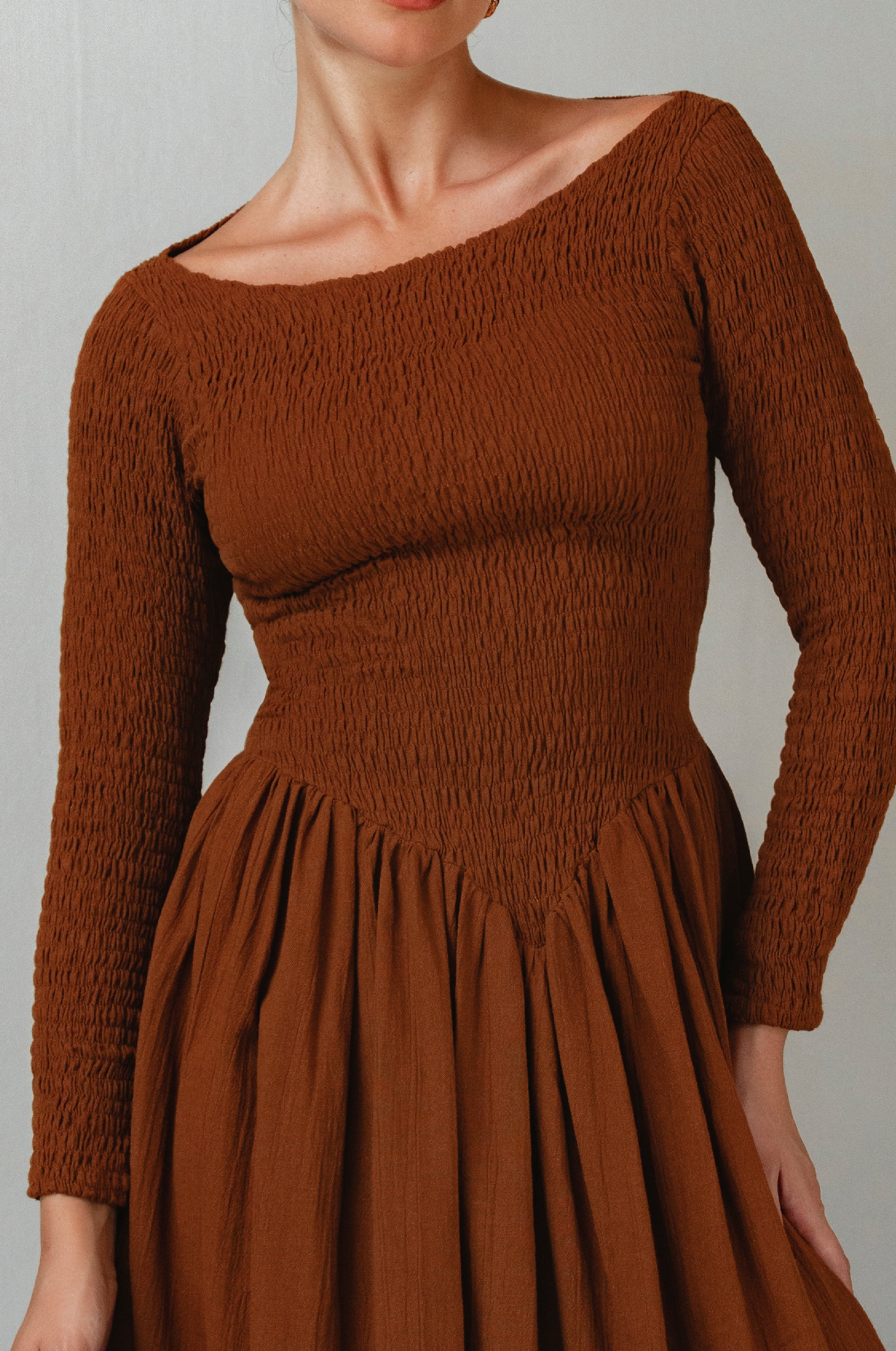 Chantilly Long Sleeve Smocked Dress-thumbmail-8