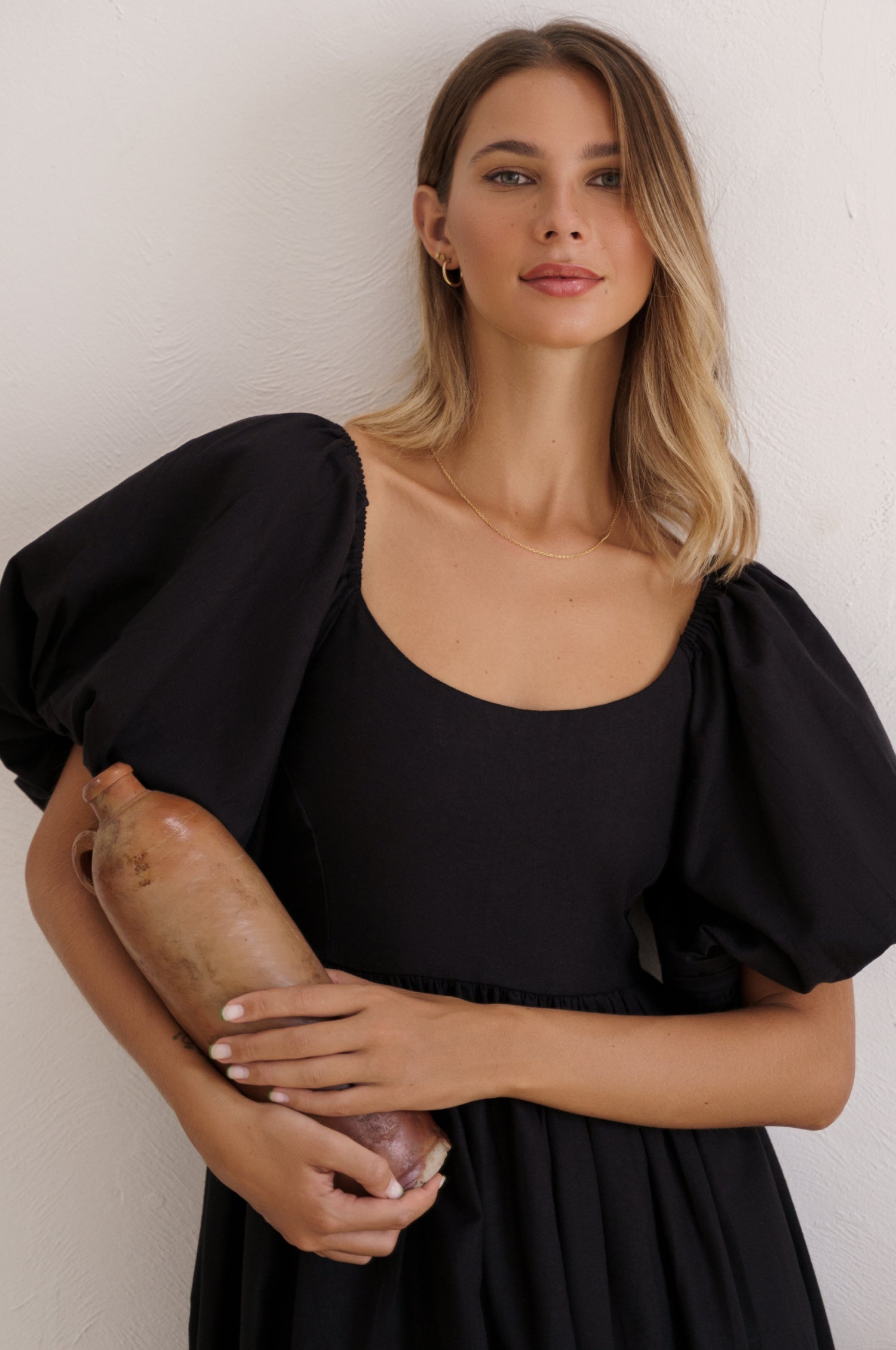 Cherie Puff Sleeve Midi Dress-thumbmail-13
