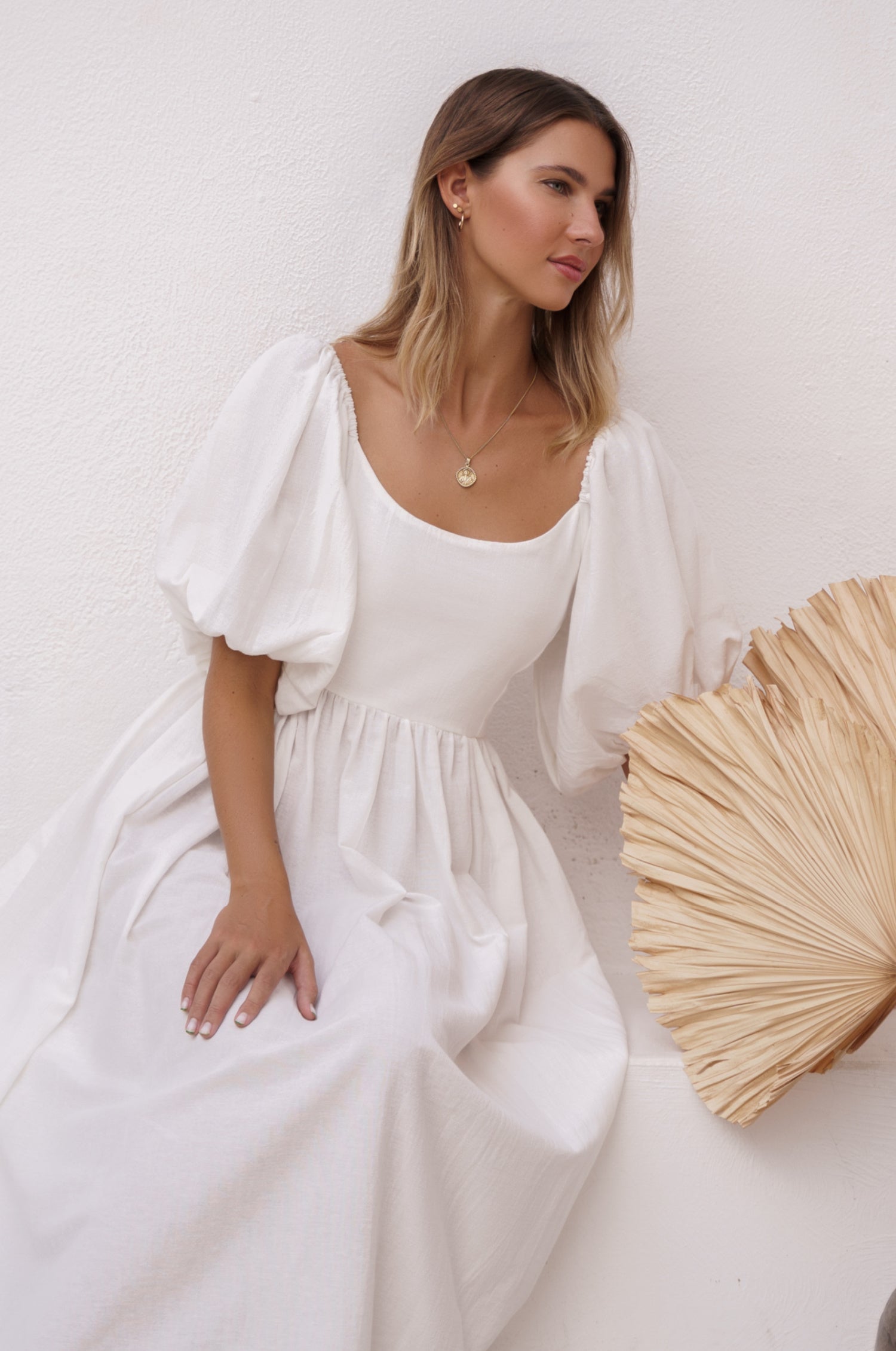 Cherie Puff Sleeve Midi Dress-thumbmail-10