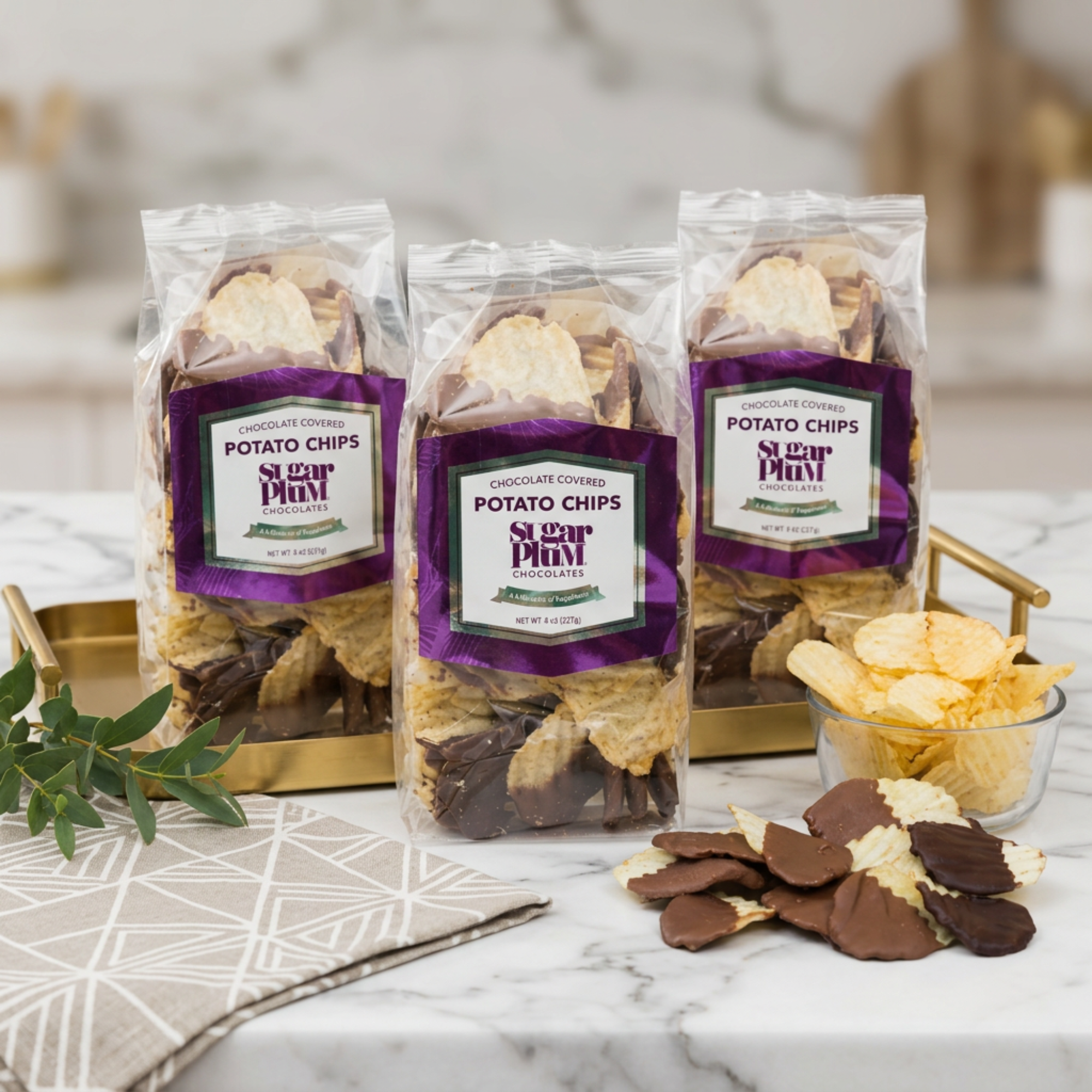 Chocolate-Covered Hand-Dipped Potato Chips – 3 Pack of 8 Oz Bags in Gift Box-thumbmail-3