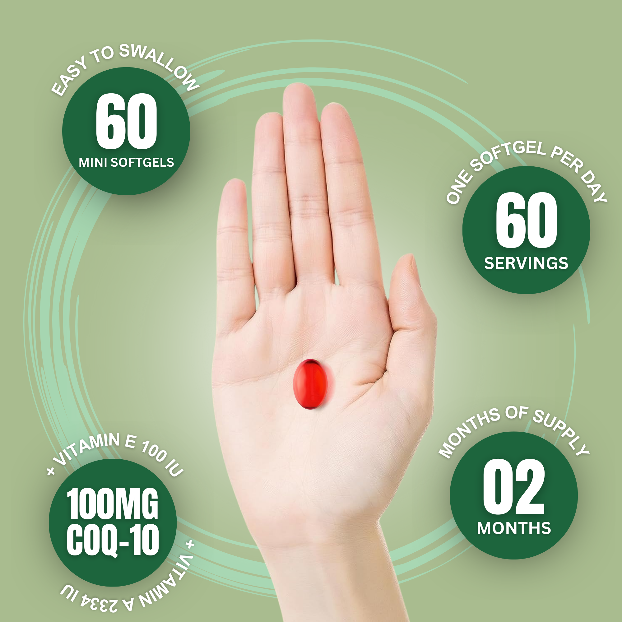 Halal CoQ 10 + Vitamin E Softgels-thumbmail-1