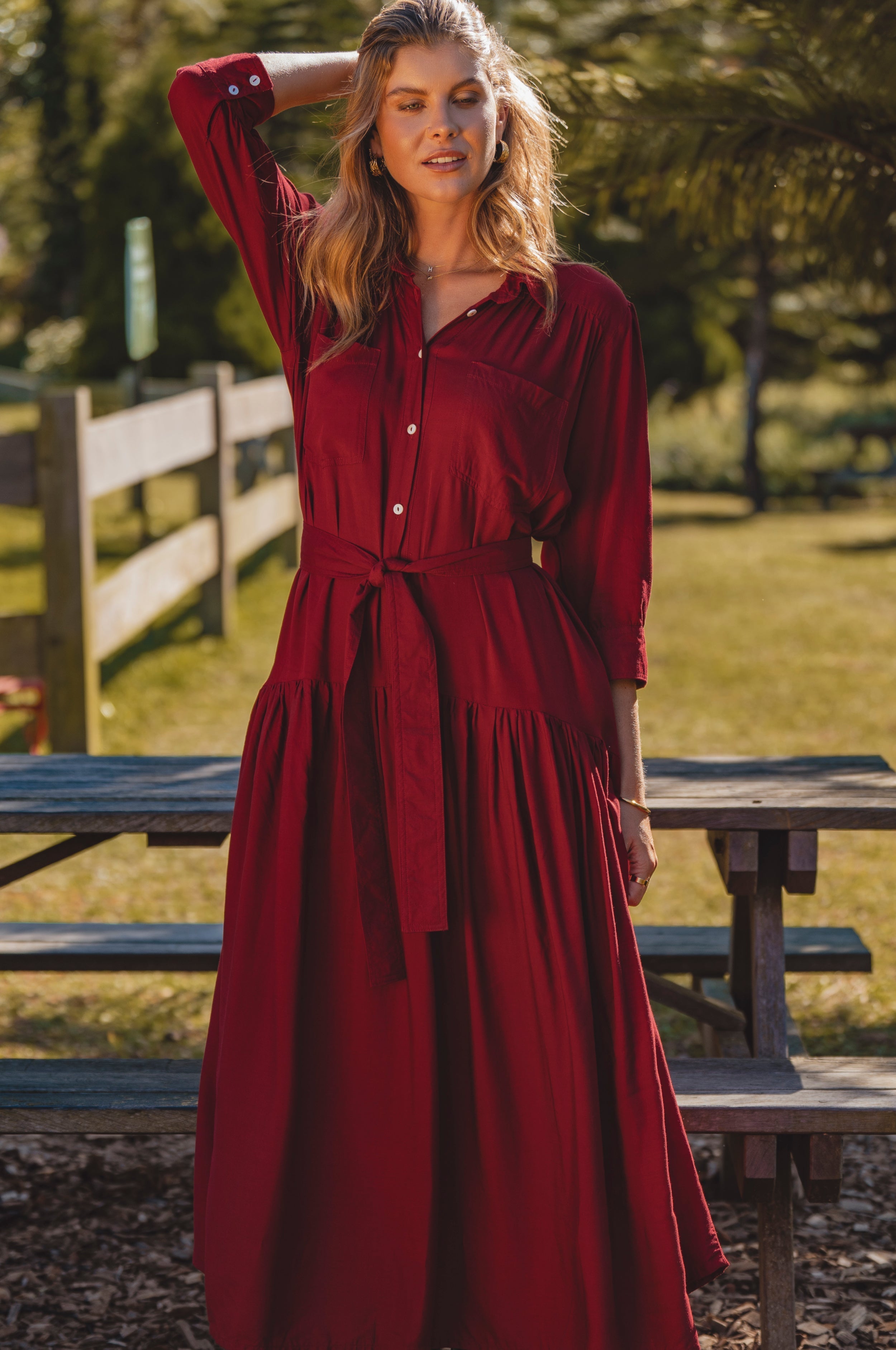 Colette Long Sleeve Shirt Dress-thumbmail-9